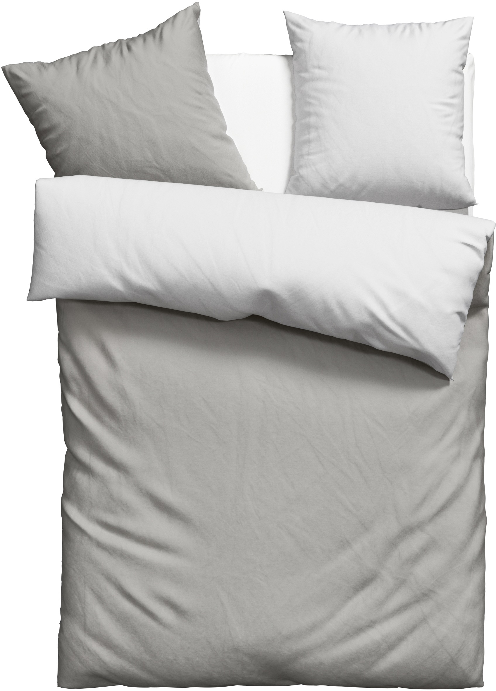 Bettwäsche OTTO HOME, grau, Microfaser, Obermaterial: 100% Polyester, Bettwäsche, "Desner2", Premium Qualität, sehr weich, uni, ab 135x200 cm