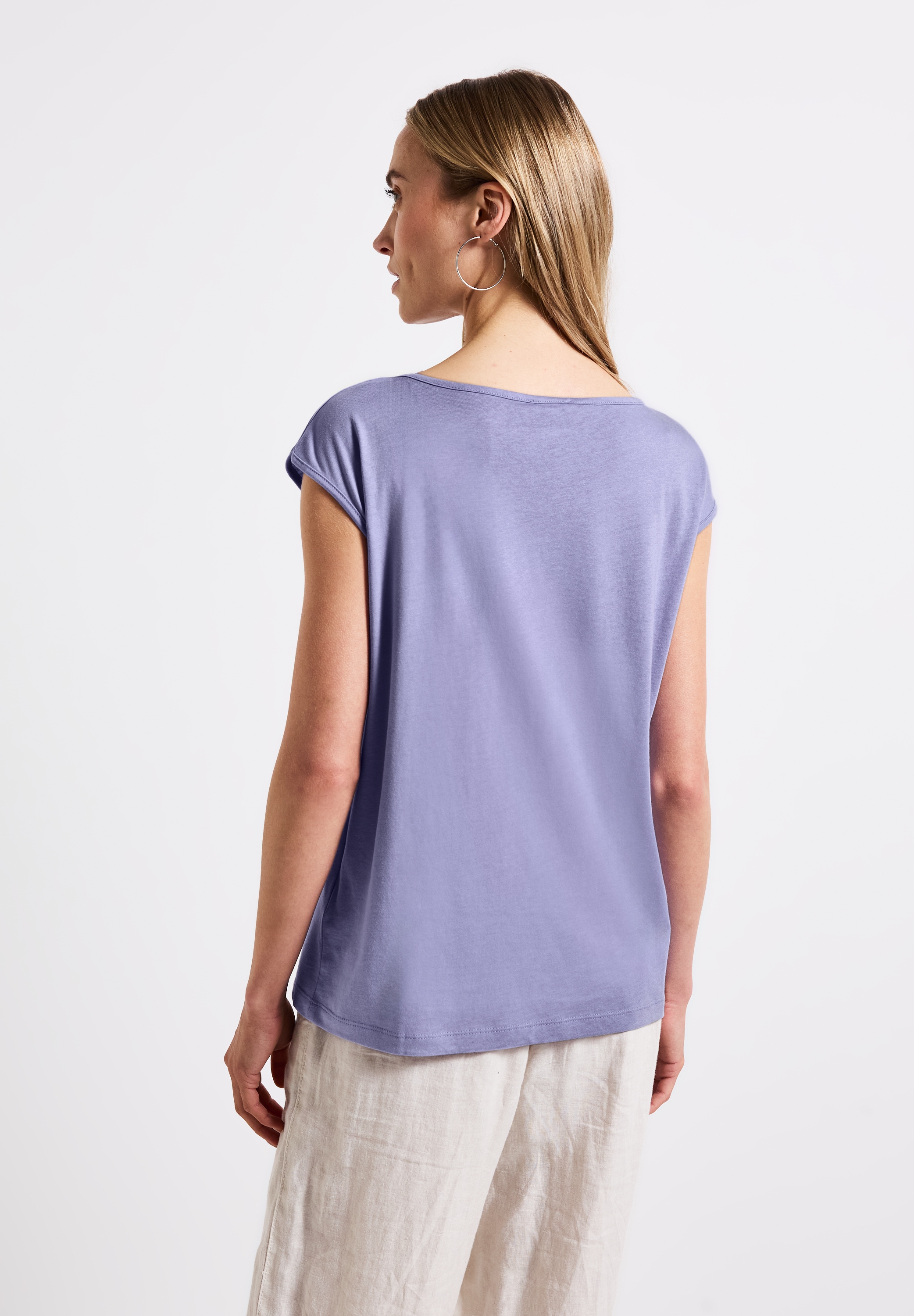 STREET ONE T-Shirt, mit U-Boot-Ausschnitt