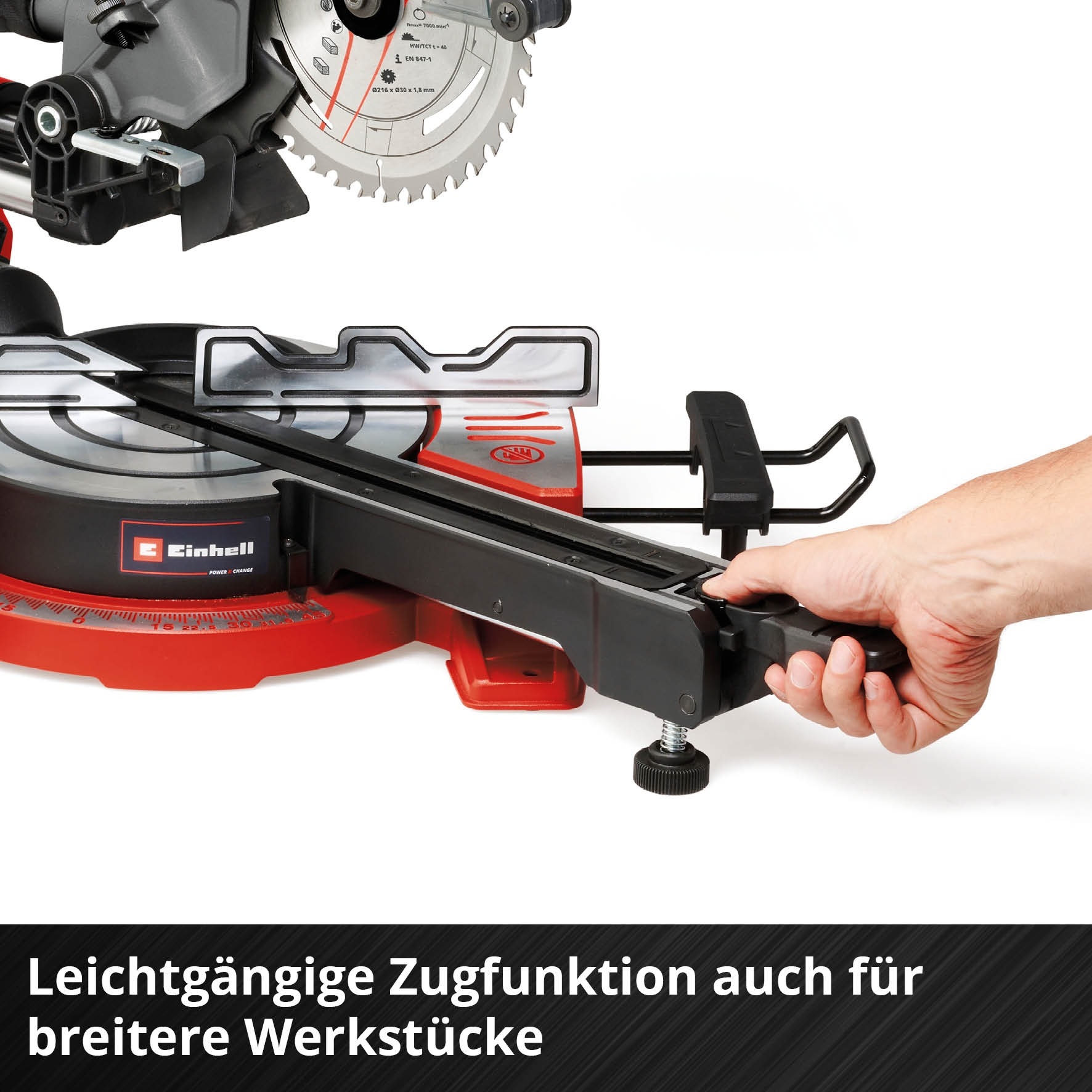 Einhell Akku-Zug-Kapp-Gehrungssäge »TE-SM 36/8 L Li-Solo«, für kabellose Sägearbeiten, ohne Akku