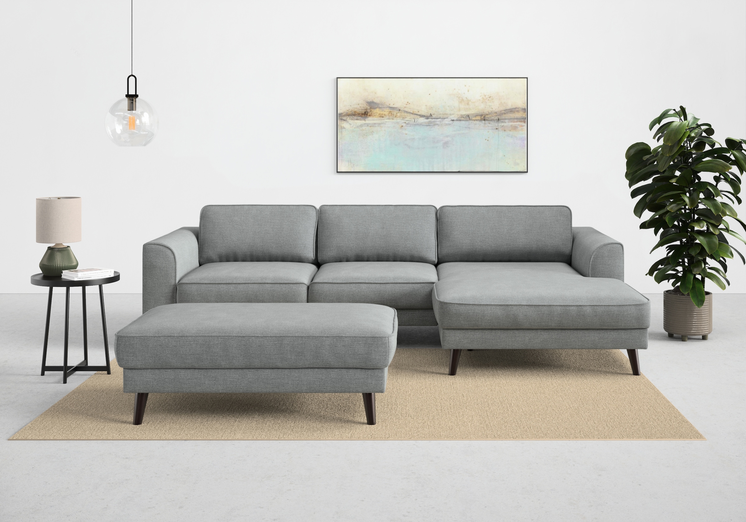 TRENDMANUFAKTUR Ecksofa »Lumber Jack, elegantes Designsofa, zeitlos modern, hoher Sitzkomfort«, wahlweise mit Bettfunktion u. Bettkasten, L-Form