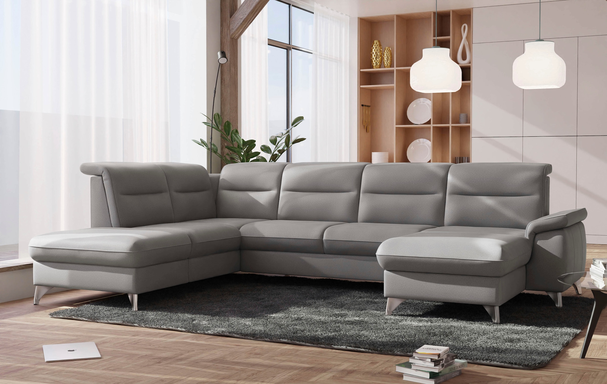 sit&more Wohnlandschaft "Astoria U-Form" wahlweise mit motorischer Relaxfunktion