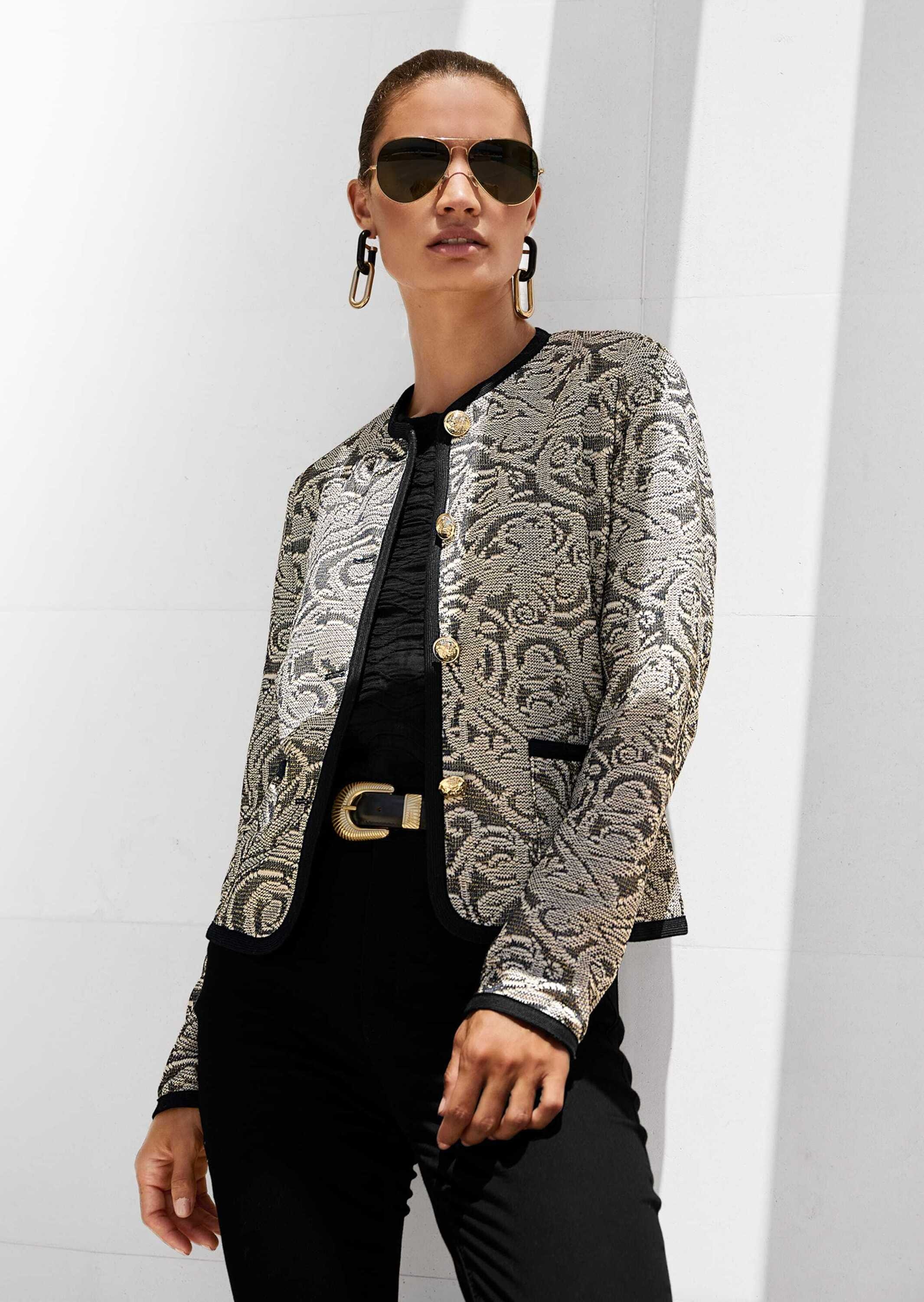 MADELEINE Jackenblazer »Blazer Kragenloser Kurzblazer im Couture-Style«