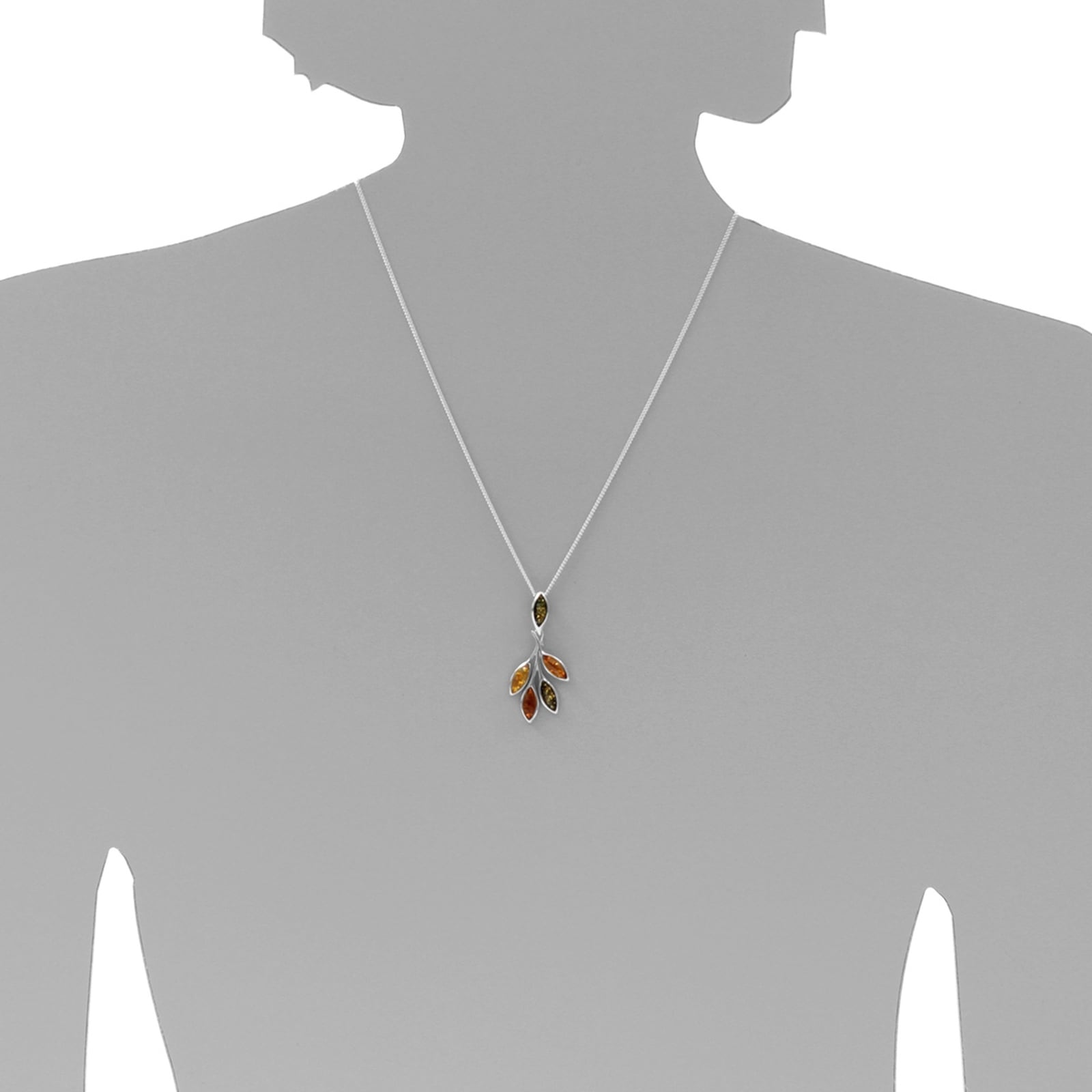 OSTSEE-SCHMUCK Kette mit Anhänger »- Elena - Silber 925/000 - Bernstein«