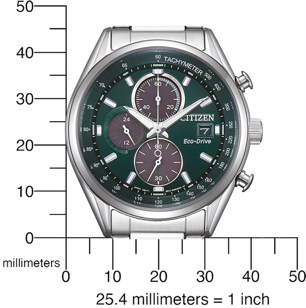 Citizen Chronograph, Armbanduhr, Herrenuhr, Solar, Stoppfunktion, Edelstahlarmband