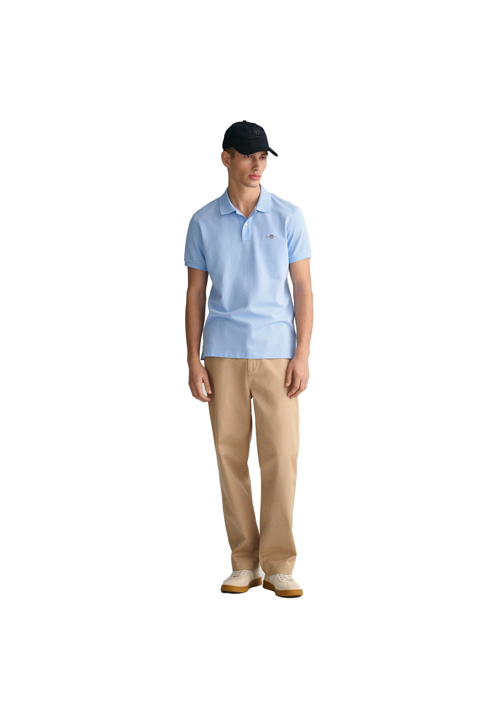 Poloshirt GANT "Poloshirt Slim Shield Pique Polo 1er Pack", Herren, Gr. XXL, blau (hellblau), Obermaterial: 100% Baumwolle CO., Shirts 6