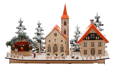 Home affaire Weihnachtsdorf »Weihnachtsdeko«, aus Holz, mit LED-Beleuchtung kaufen