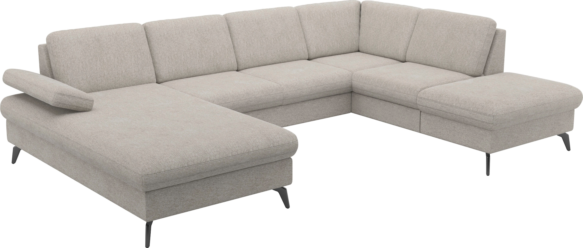 sit&more Wohnlandschaft »Morris Jubi U-Form«, inkl. Armteilfunktion und 1 Zierkissen, wahlweise mit Bettfunktion