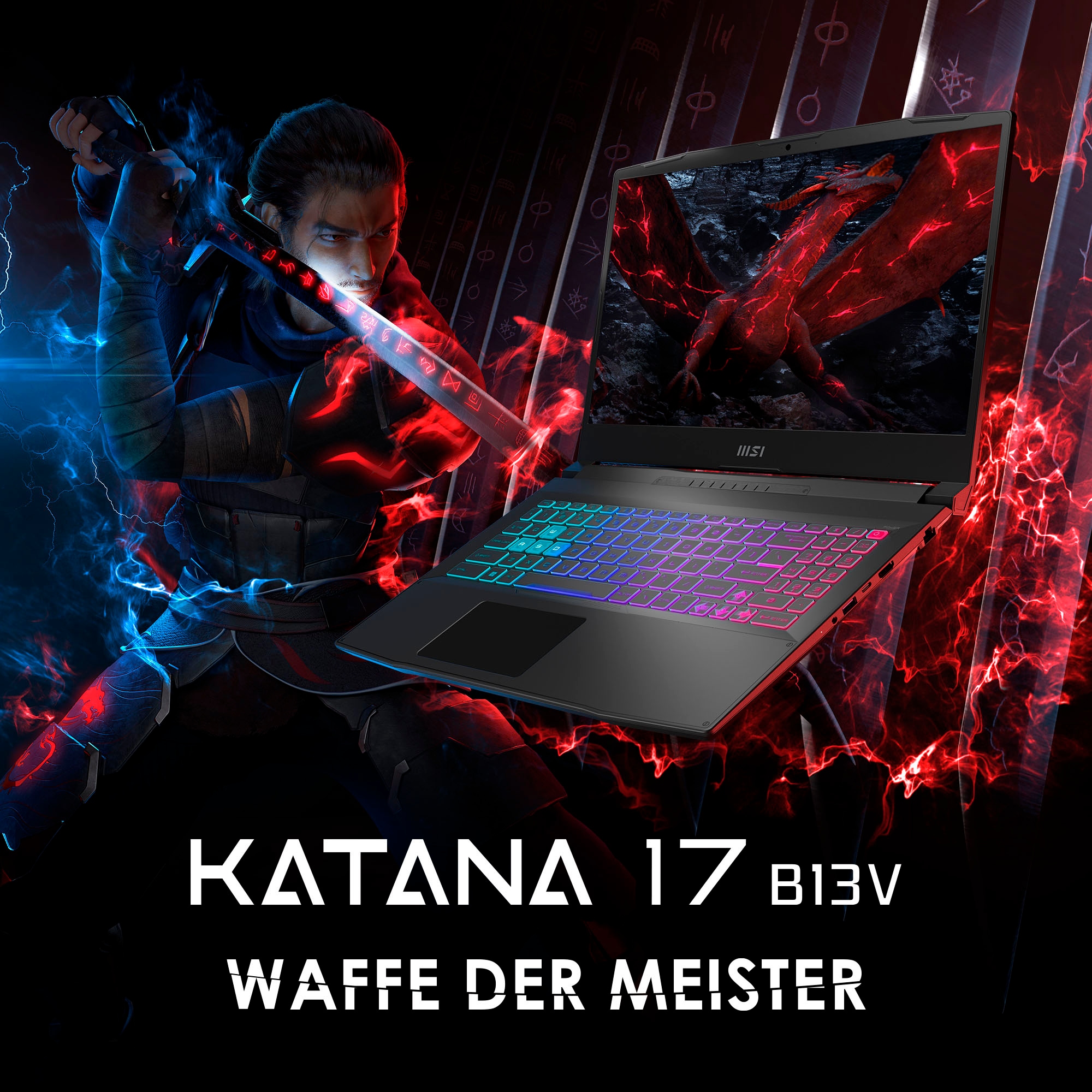 MSI Gaming-Notebook »Katana 17 B13VFK-1297«, 43,9 cm, / 17,3 Zoll, Intel, Core i7, GeForce RTX 4060, 1000 GB SSD