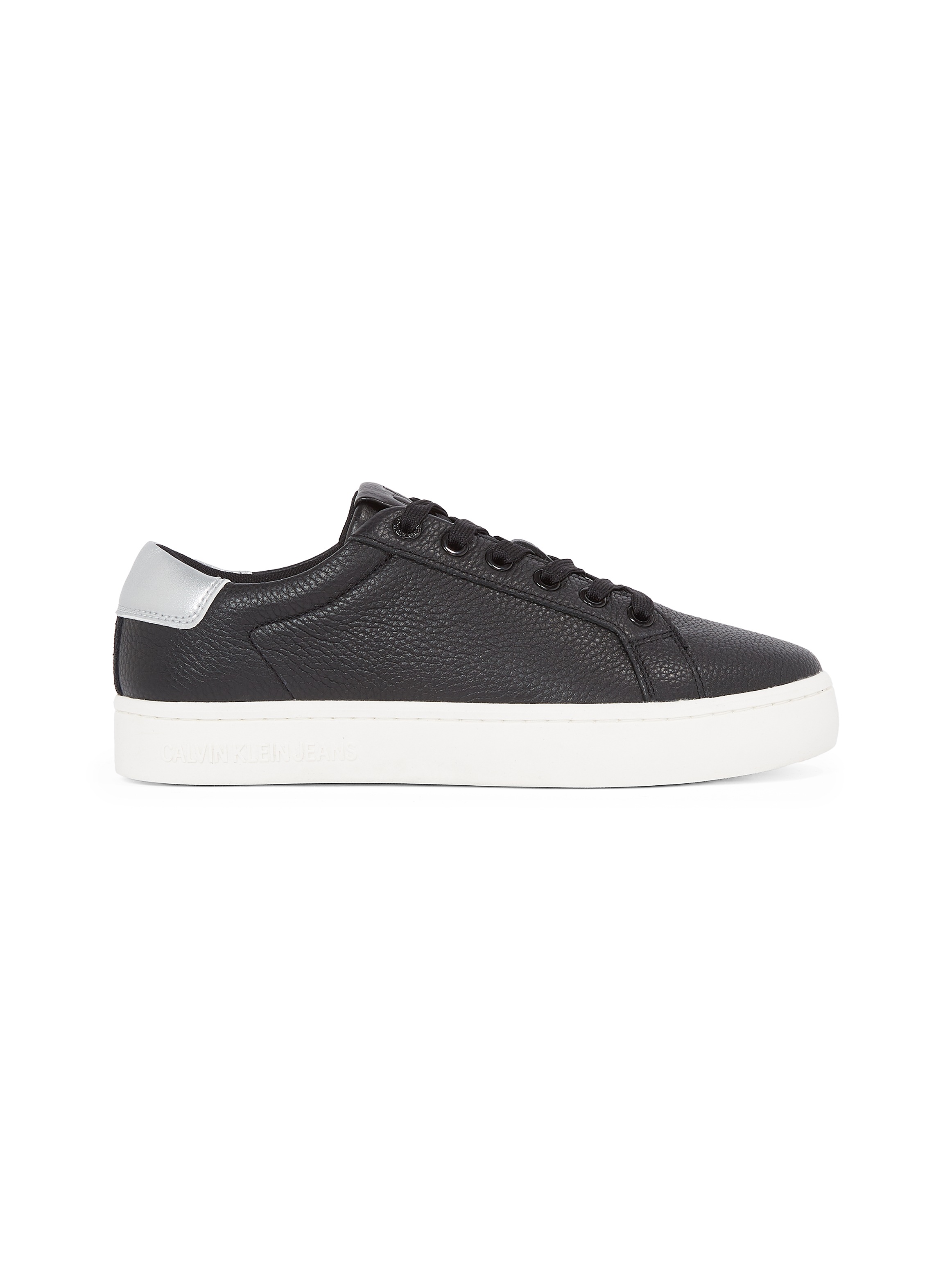 Calvin Klein Jeans Plateausneaker »CLASSIC CUPSOLE LOW OHB«, Schnürschuh, Halbschuh, Freizeitschuh mit Kontrast an der Ferse