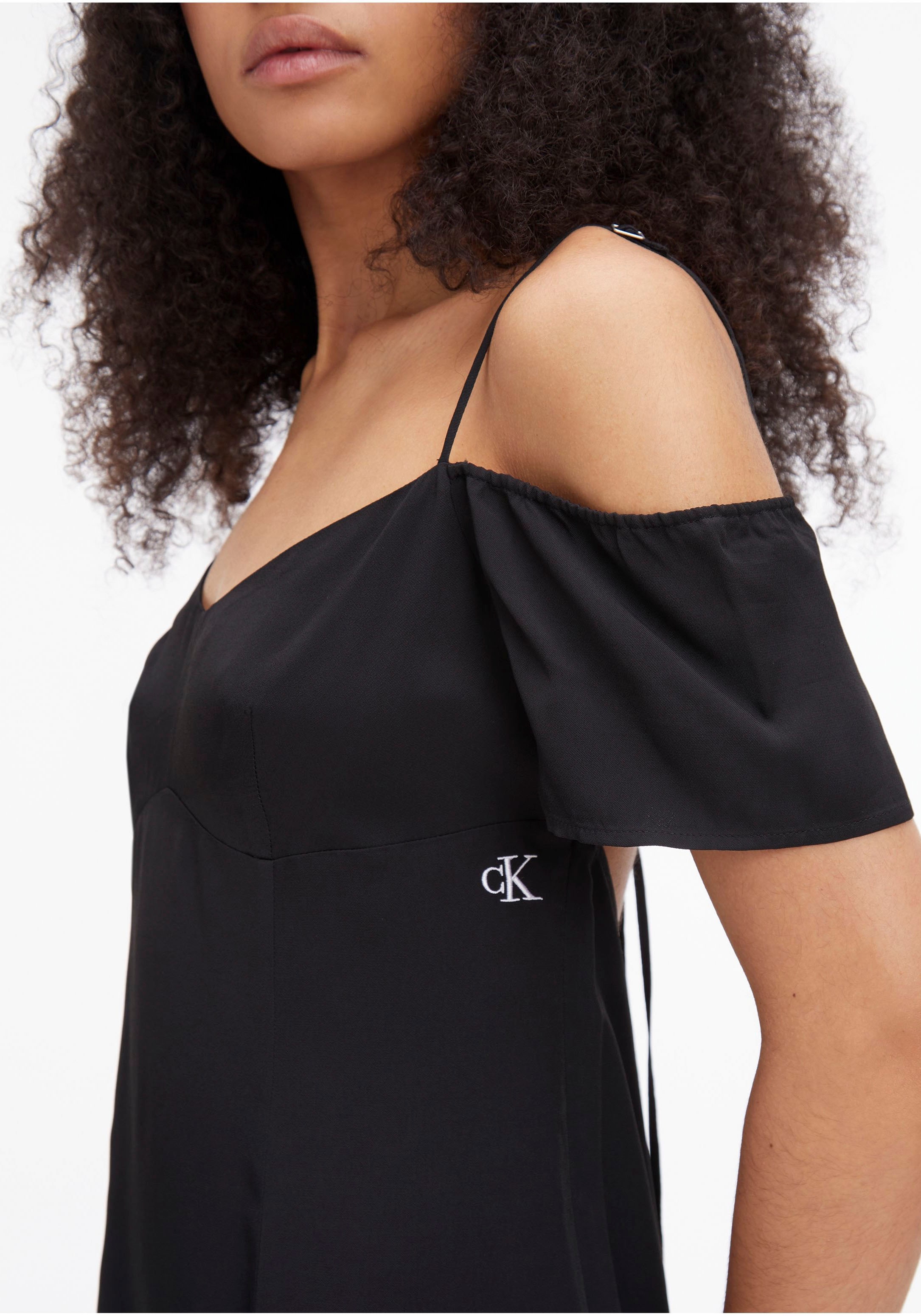Off-Shoulder-Kleid, Calvin Klein Jeans BAUR mit Rückenausschnitt | bestellen für