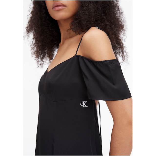 Calvin Klein Jeans Off-Shoulder-Kleid, mit Rückenausschnitt für bestellen |  BAUR