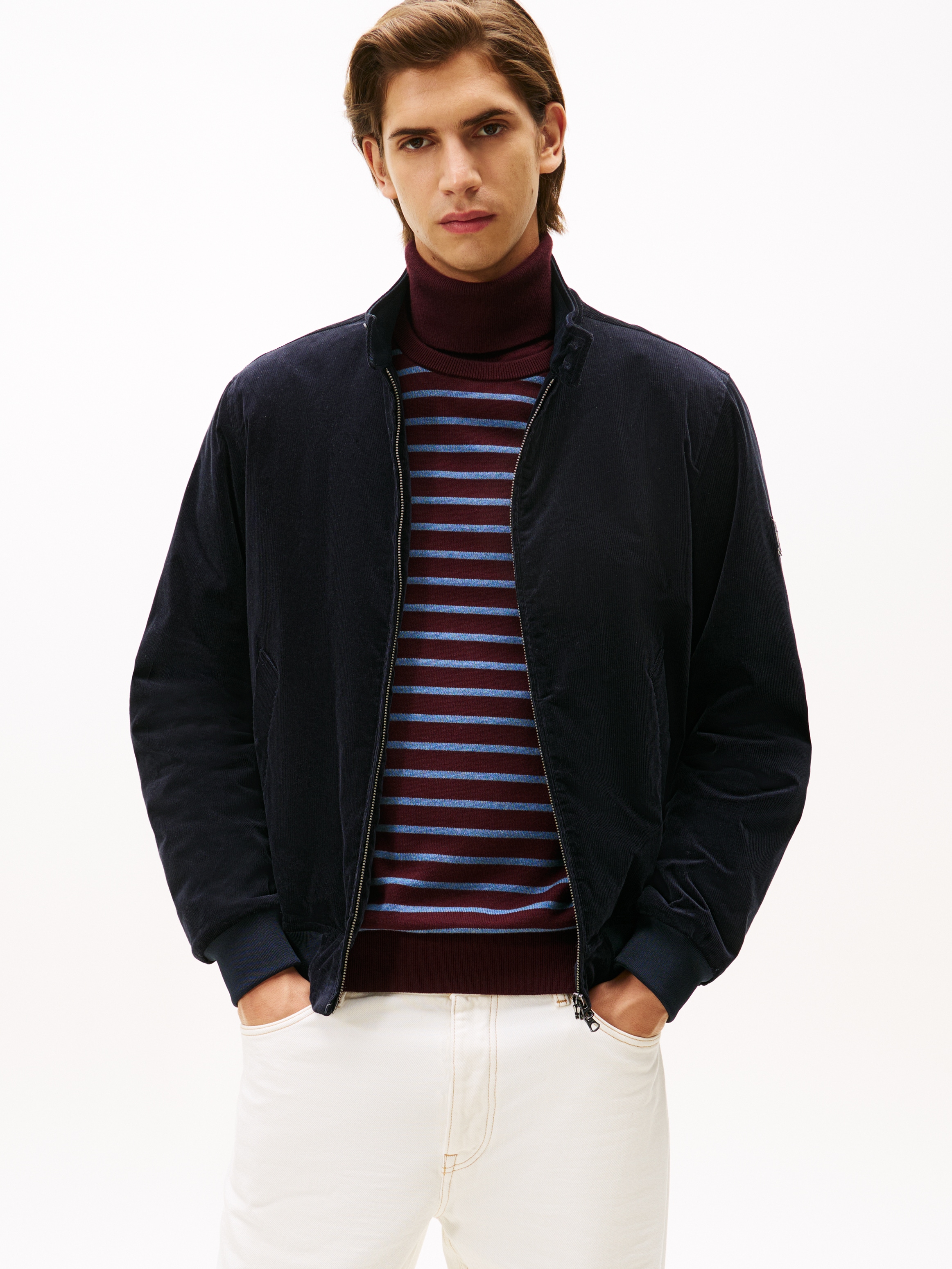 Tommy Hilfiger Cordjacke "CORD HARRINGTON JACKET", ohne Kapuze, Freizeitjac günstig online kaufen