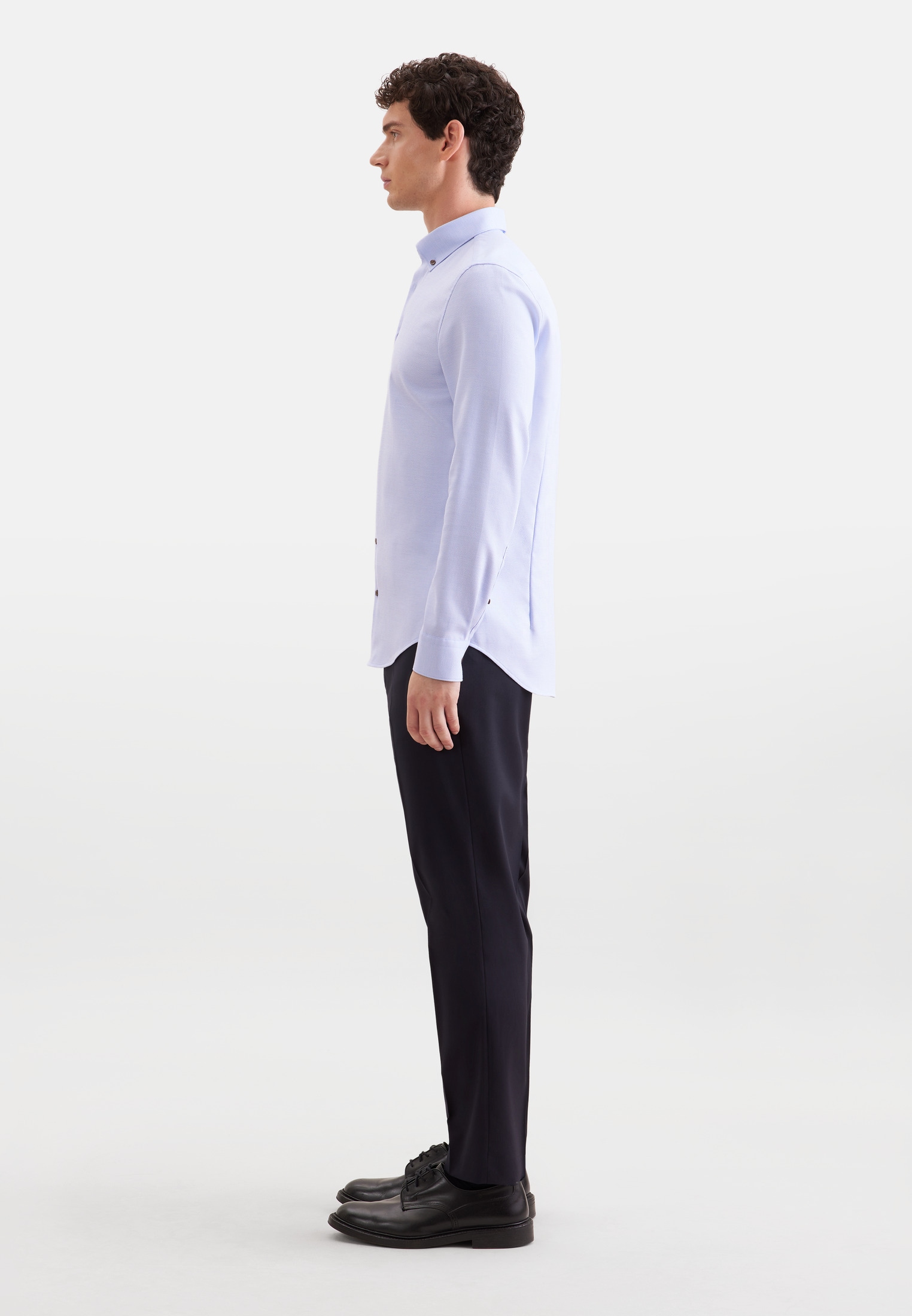 seidensticker Businesshemd »Schwarze Rose« Slim 1/1 Button-Down-Kragen Struktur