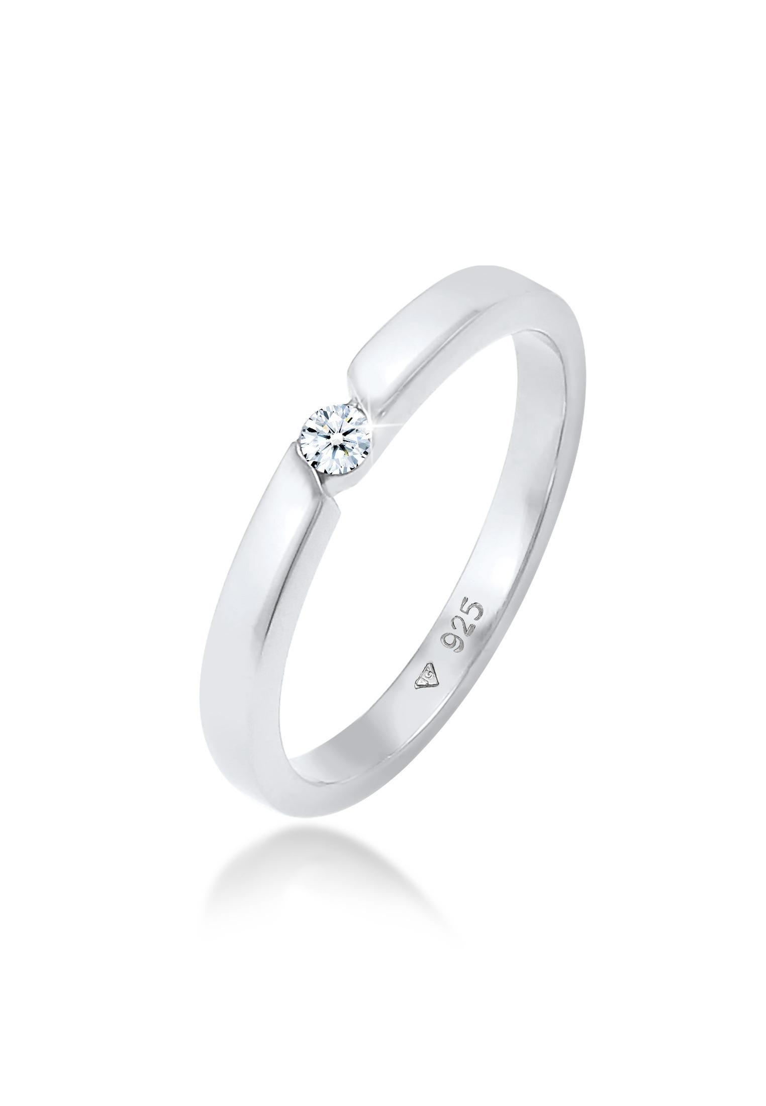 Diamantring »Verlobungsring Diamant (0.06 ct.) 925 Silber«