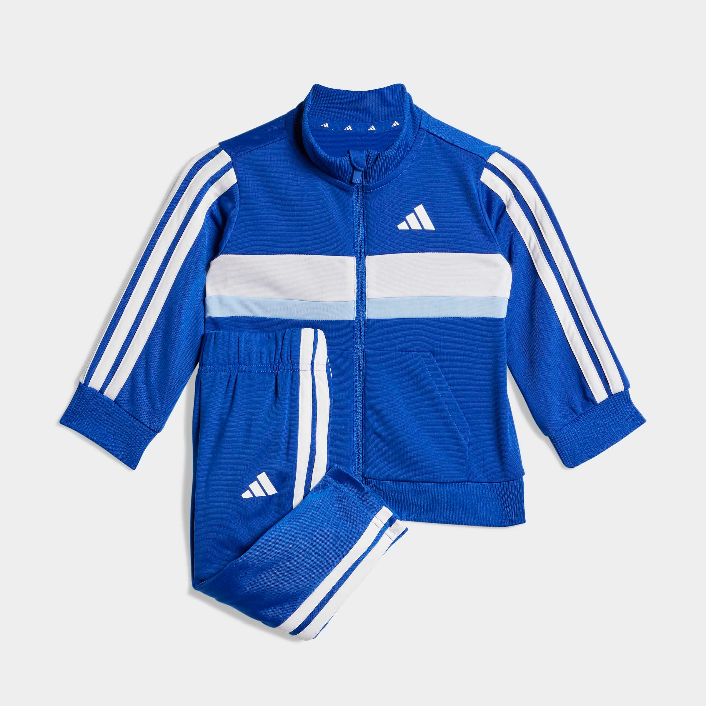 Mädchen Trainingsanzug "I 3S TIB TS", blau, Gr. 62, ADIDAS SPORTSWEAR, Obermaterial: 100% Polyester, Sportanzüge