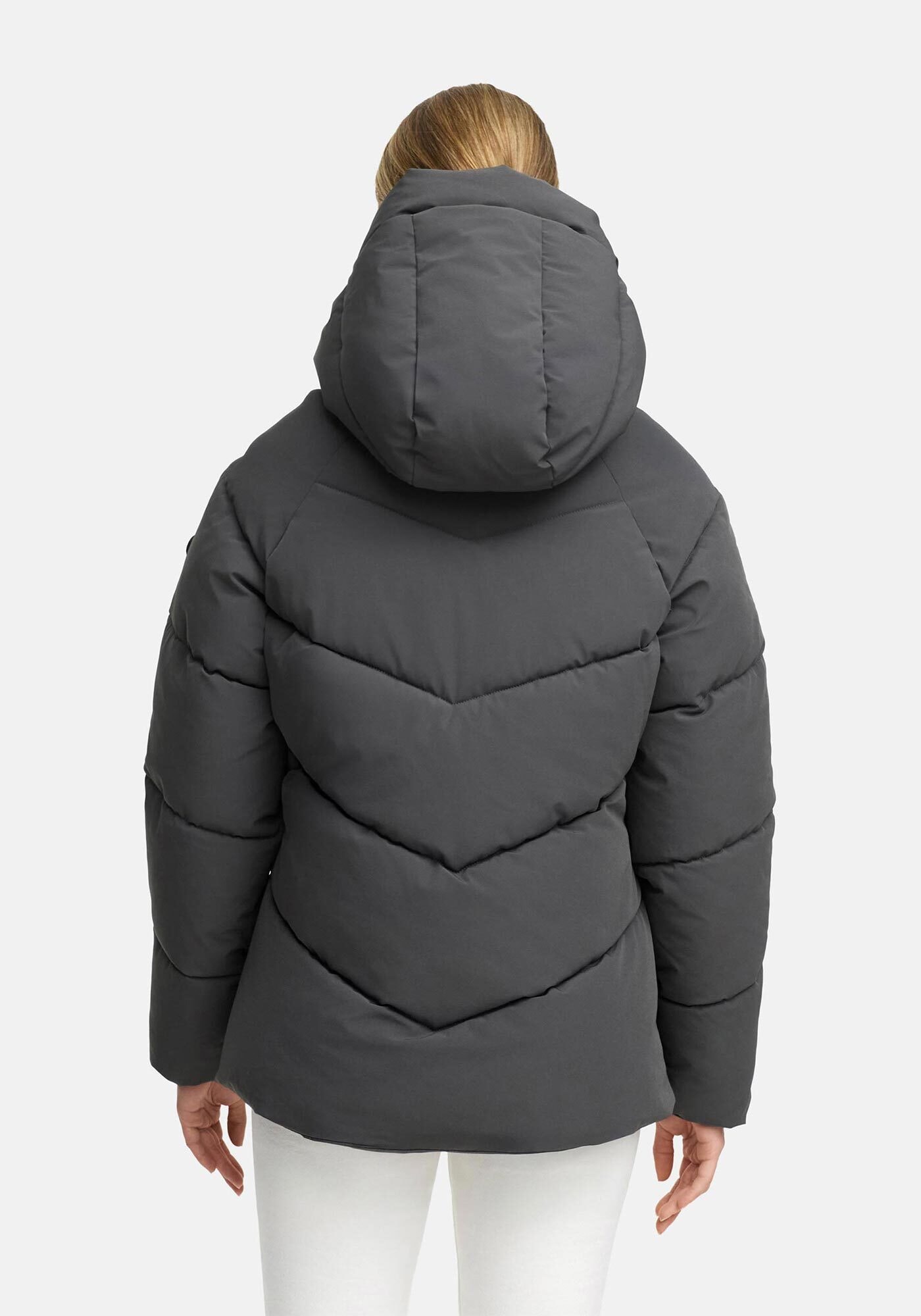 Marikoo Winterjacke »Kwamee«, Schräg gesteppte Winterjacke mit fester Kapuze
