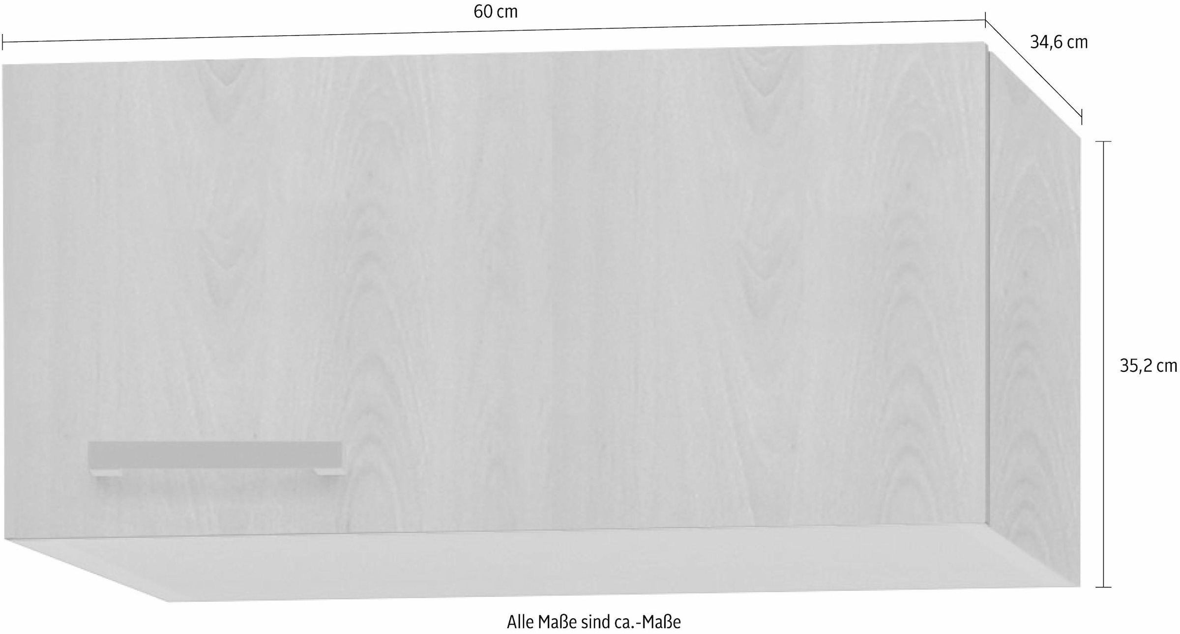 OPTIFIT Kurzhängeschrank »Odense«, 60 cm breit, 35 cm hoch, mit 1 Tür  bestellen | BAUR | Hängeschränke