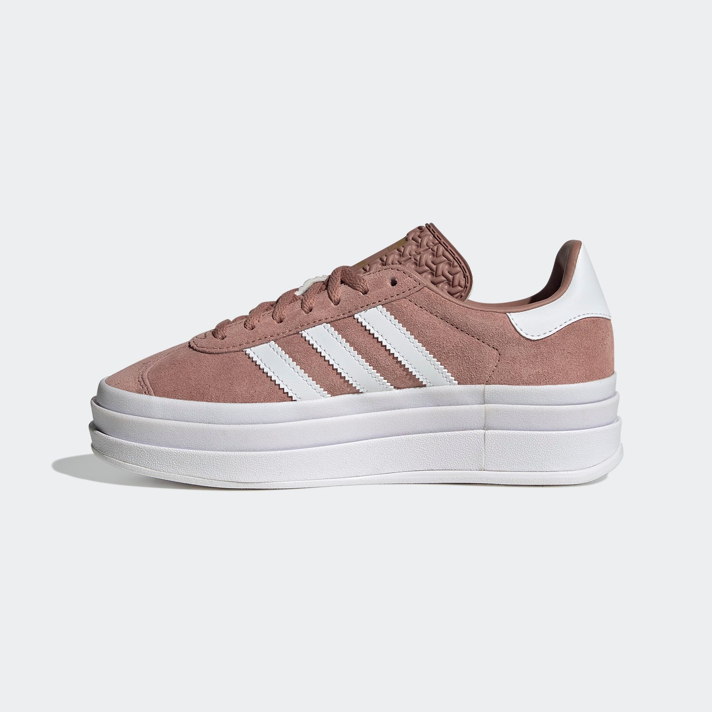 Plateausneaker ADIDAS ORIGINALS "GAZELLE BOLD", Mädchen, Gr. 37, rosa (warm clay, cloud weiß, gold metallic), Leder, Synthetik, Schuhe Plateausneaker, für Kinder & Jugendliche 2
