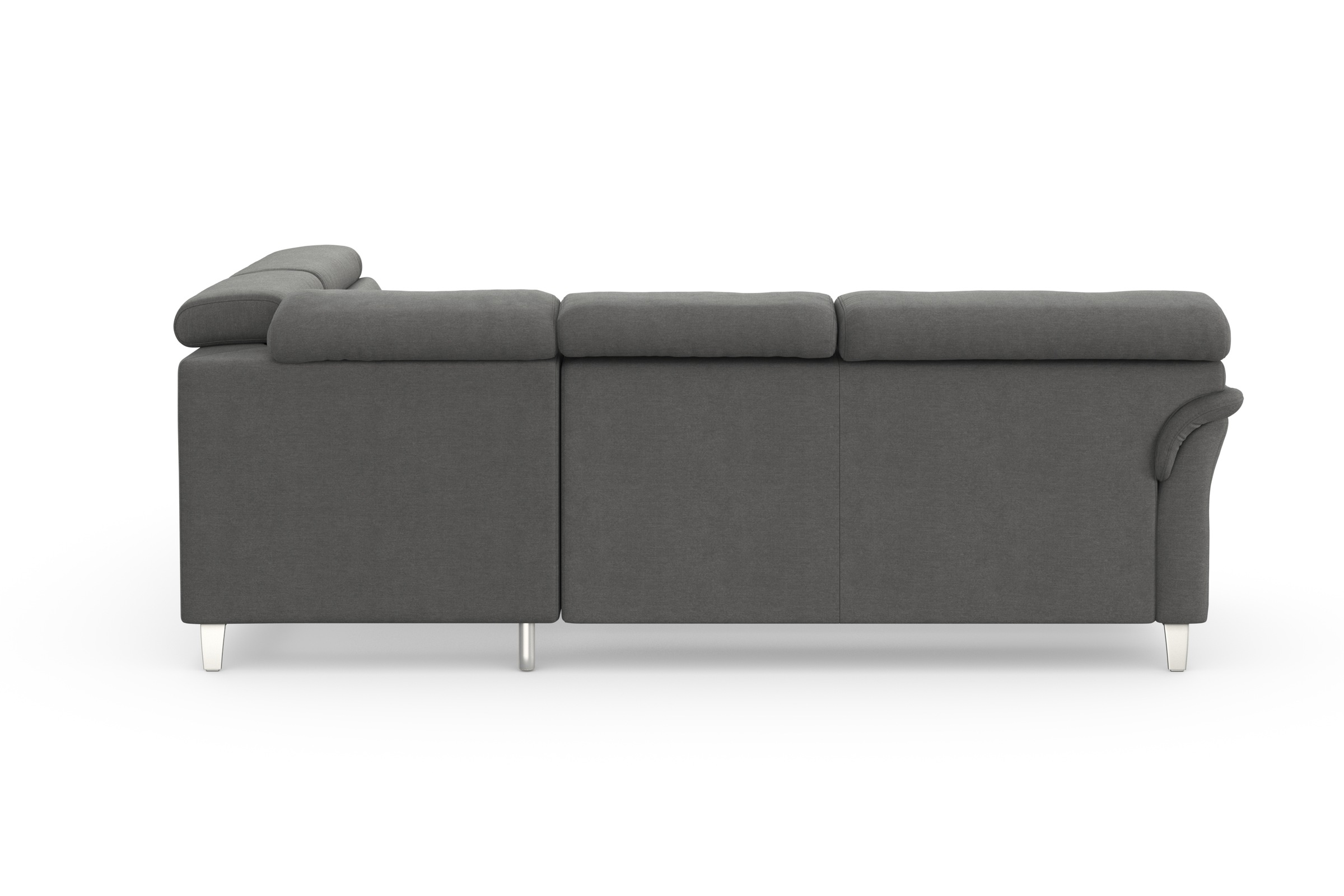 Ecksofa SIT & MORE "Marano L-Form", grau, B:252cm T:216cm, 98% Polyester, 2% Polyamid, Sofas, Ecksofa, inklusive Kopfteilverstellung, wahlweise mit Bettfunktion, Bettkasten 6