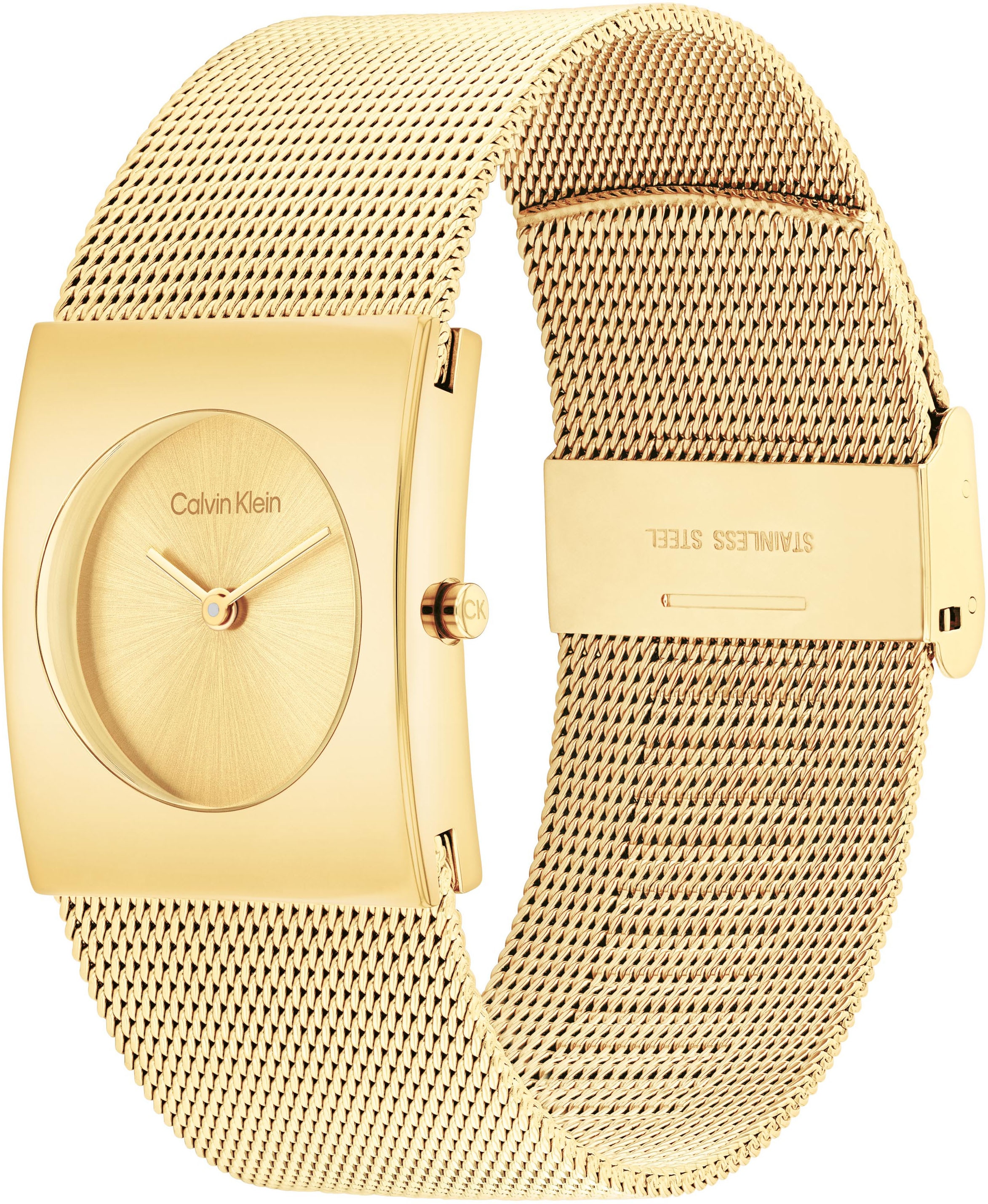 Calvin Klein Quarzuhr »CK PULSE«, Armbanduhr, Damenuhr, analog, Edelstahlarmband