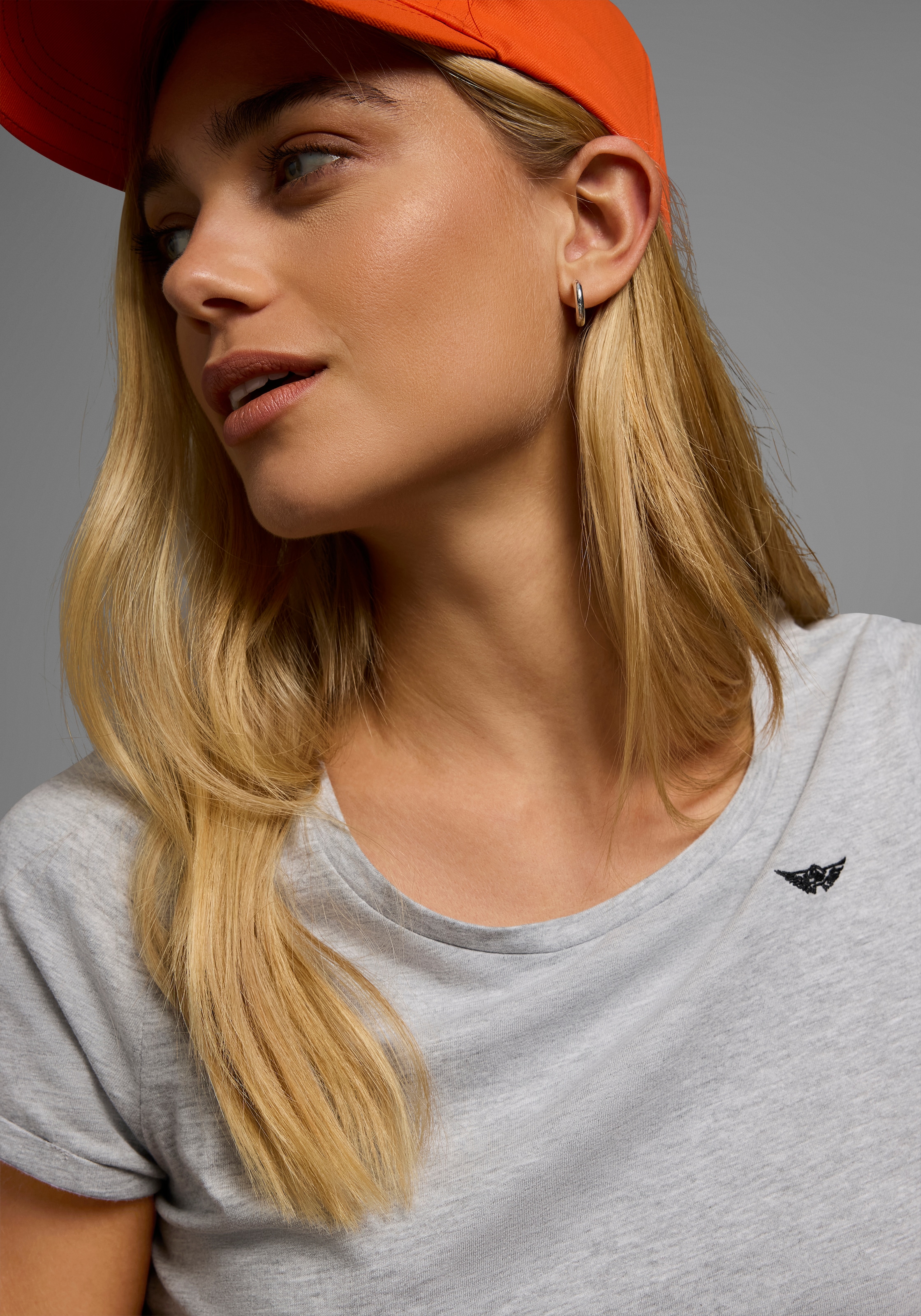 Arizona T-Shirt, Kurzarm, figurbetont, Basic-Stil, aus Baumwollmischung