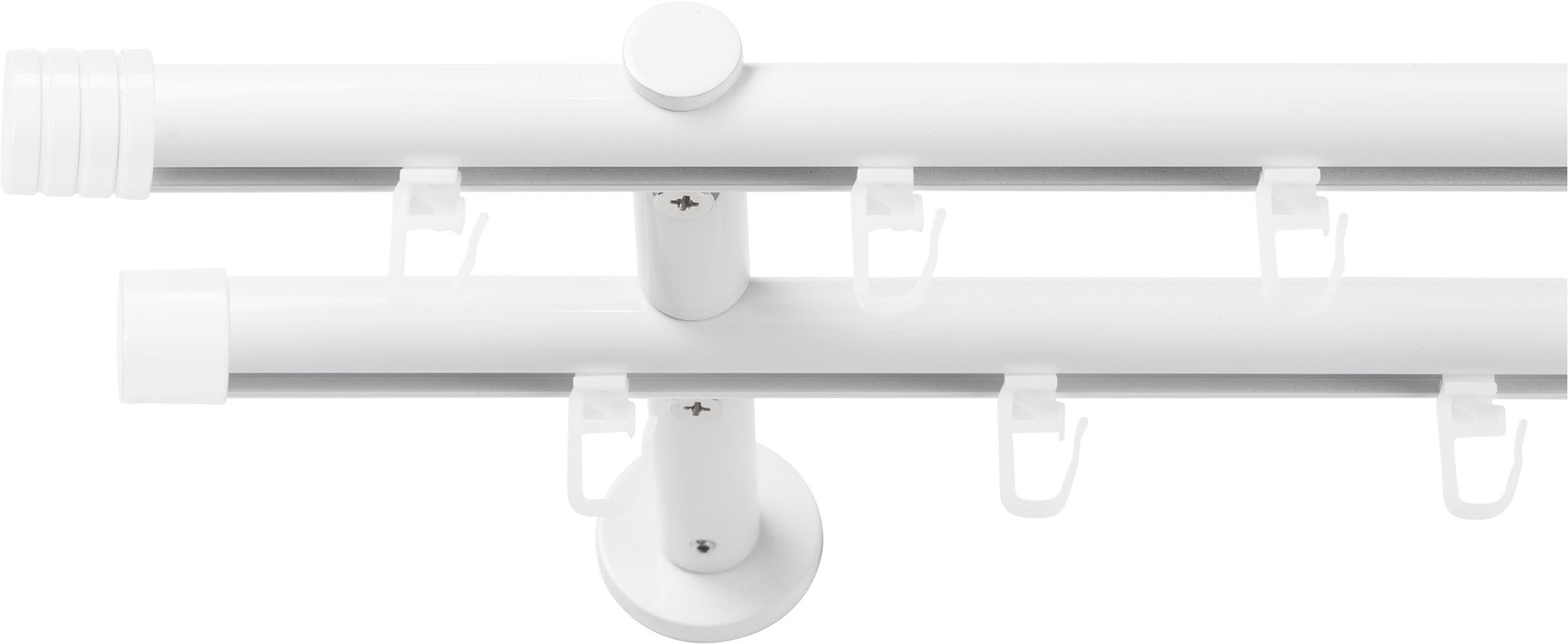SN DECO GROUP Gardinenstange Ø 19 mm 2 läufig-läufig Fixmaß;kürzbar