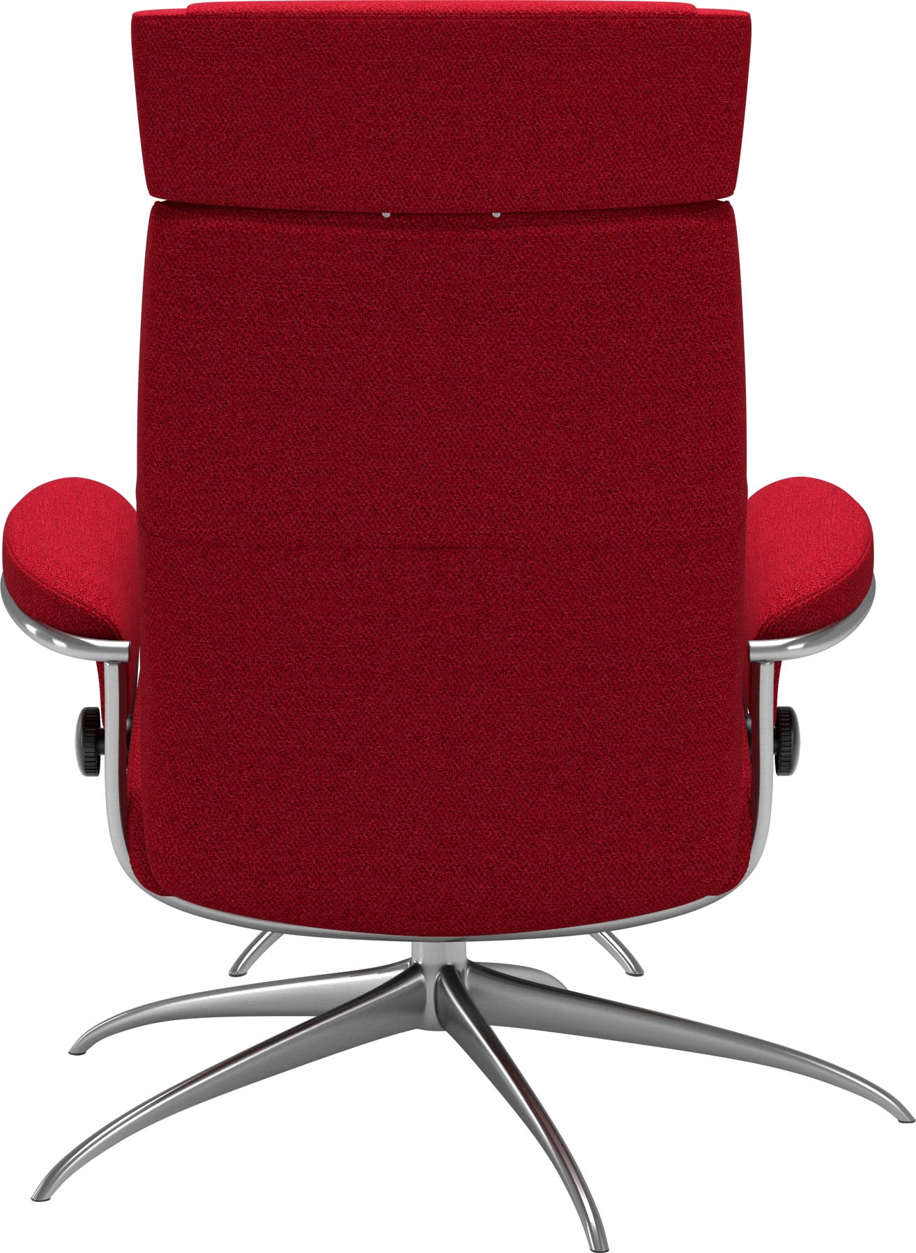 Stressless® Relaxsessel »Paris«, (Set, Relaxsessel mit Hocker), mit Hocker, Low Back mit Kopfstütze, mit Star Base, Gestell Chrom