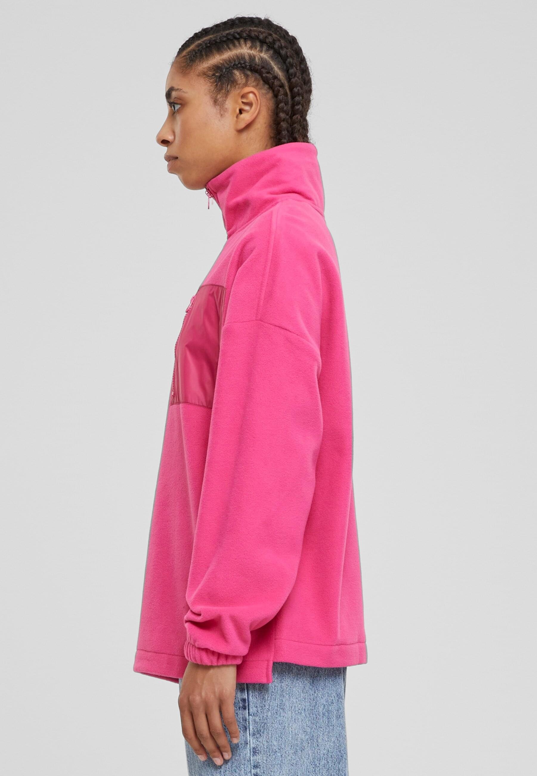 URBAN CLASSICS Sweater »Urban Classics Damen Ladies Polar Fleece Troyer«