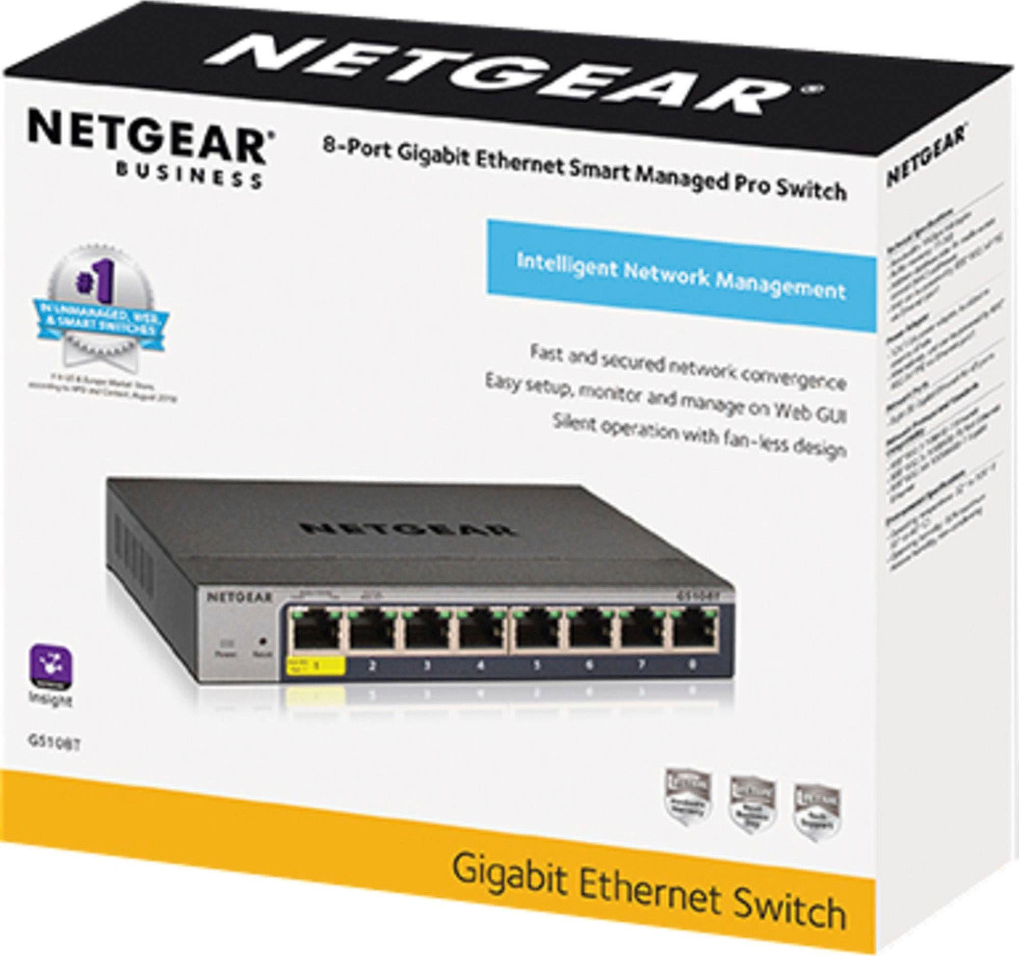 NETGEAR Netzwerk-Switch »GS108Tv3«, (1 BAUR St.) 