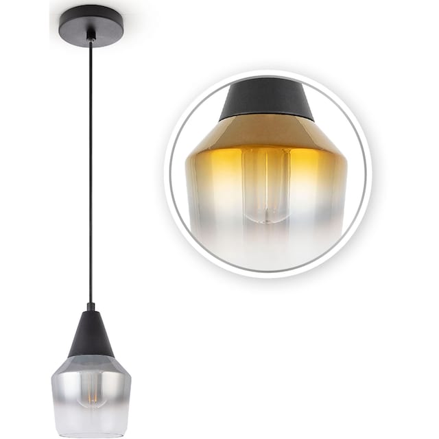 Paco Home Pendelleuchte »DIANA«, Esstisch Deckenlampe Glas Lampenschirm  Modern Vintage Industrial E27 | BAUR