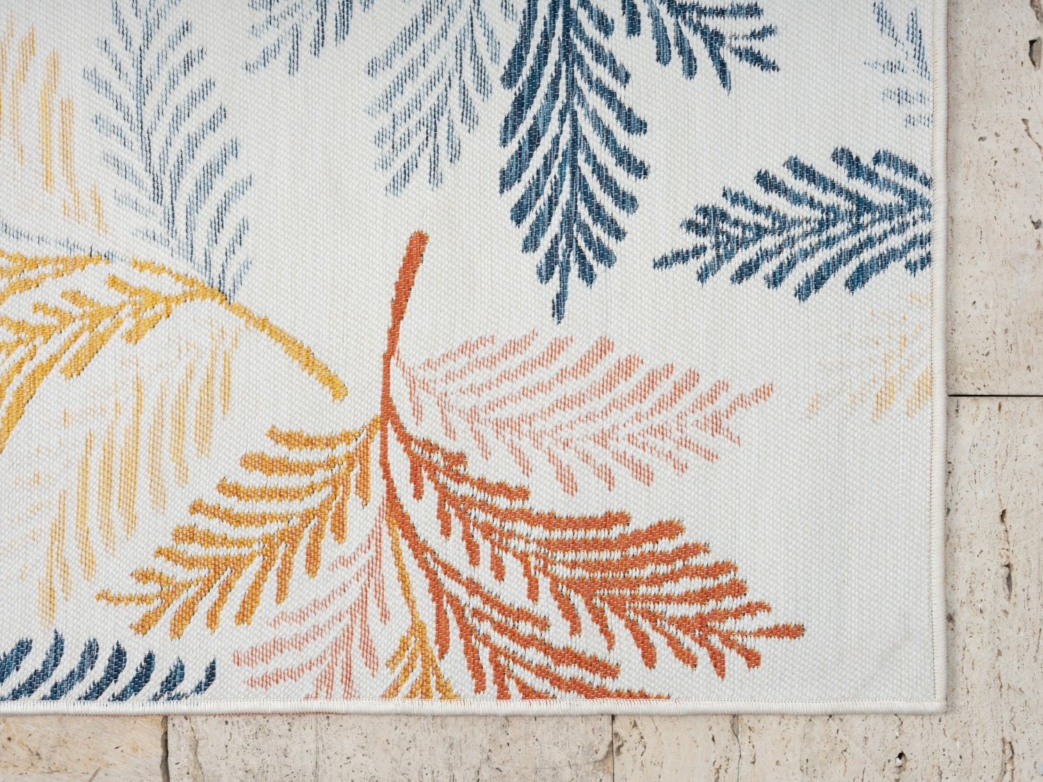 Myflair Möbel & Accessoires Teppich »Johanna Lagerräumung«, rechteckig, 6 mm Höhe, Wendeteppich, Blätter Motiv, Outdoor geeignet, Balkon, Terrasse