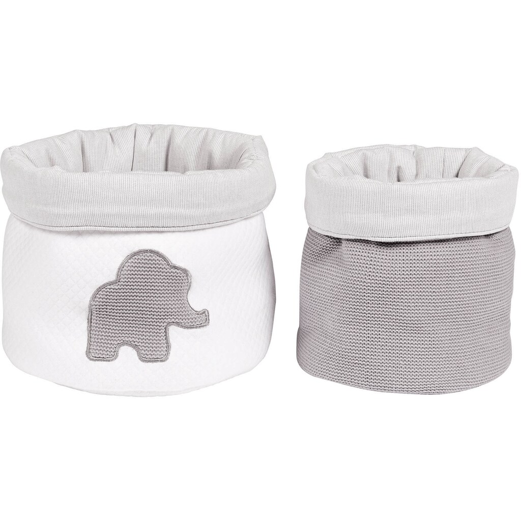 Nattou Aufbewahrungskorb »Tembo Elefant Babykörbe«, (Set, 2 St.)