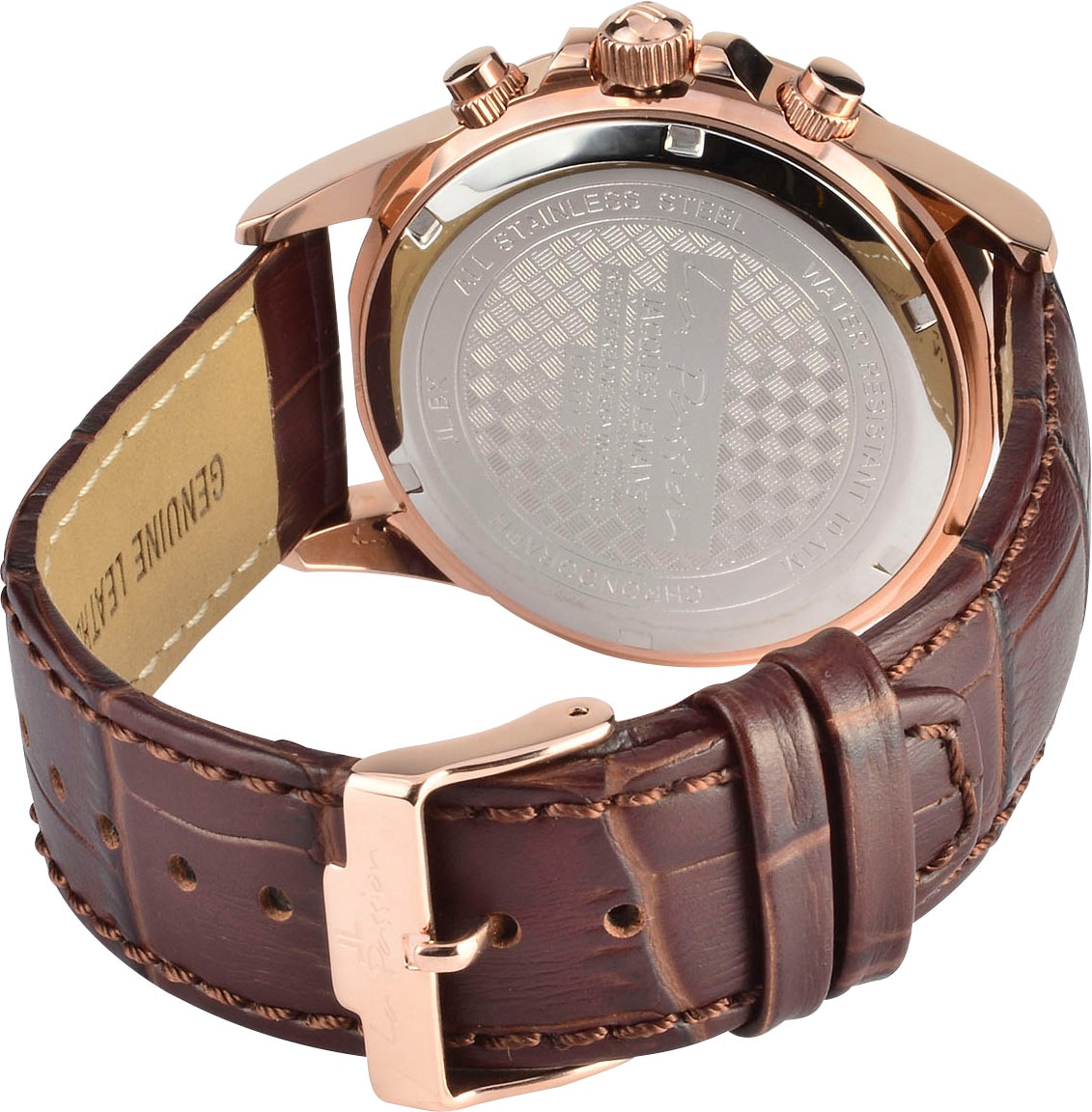 Jacques Lemans Chronograph »La Passion«, Quarzuhr,Armbanduhr,Damenuhr,Herrenuhr,Lederarmband,Stoppfunktion,Tag