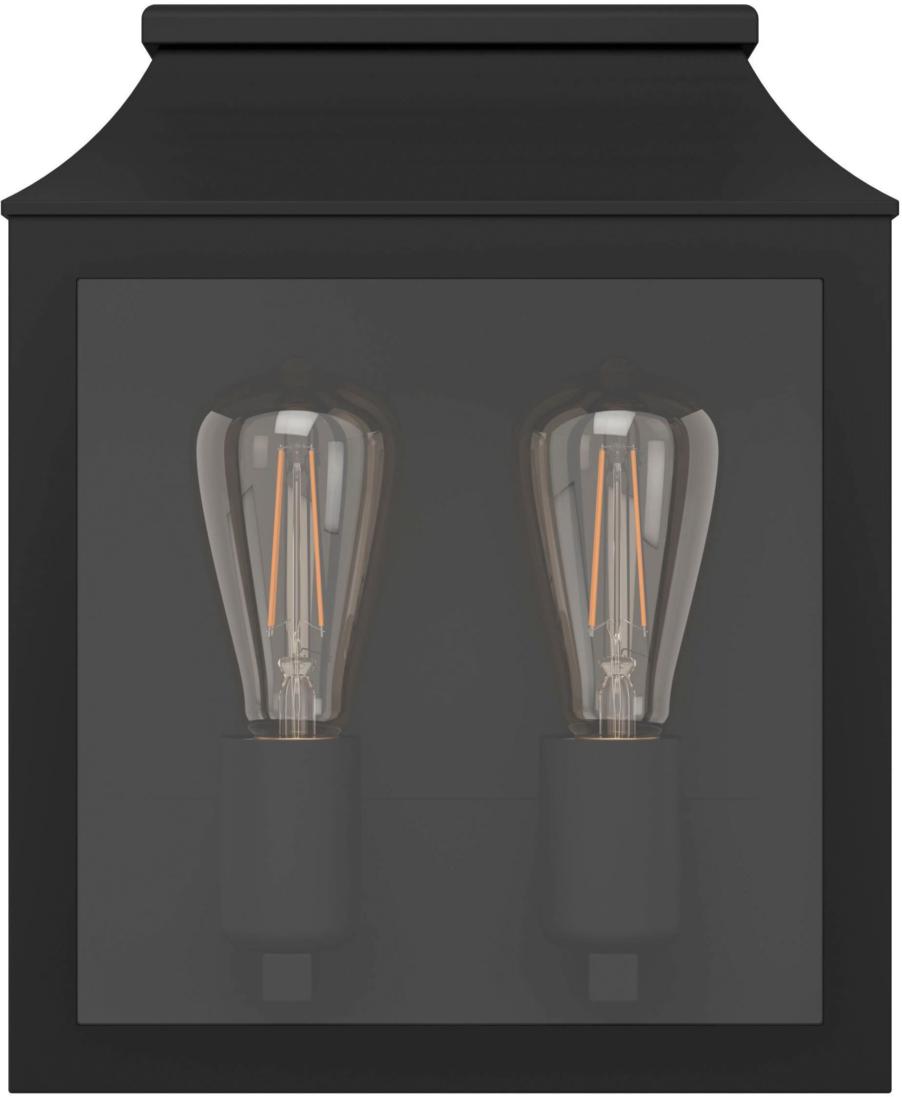 EGLO Wandleuchte »Soncino Wandlampe, Außenleuchte aus Aluguss und Glas, E27, IP44, Lampe« E27 1 Stk.