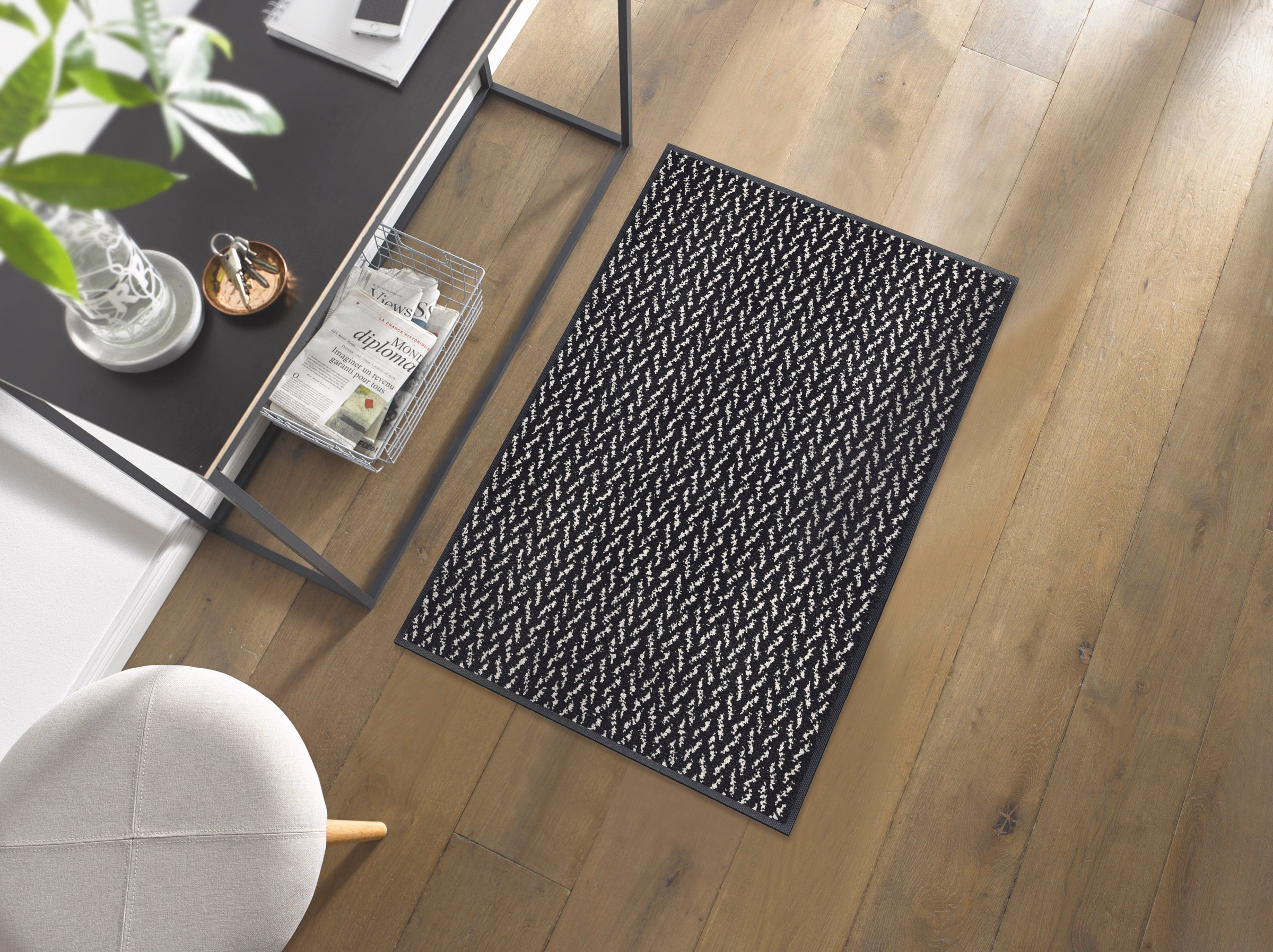 wash+dry by Kleen-Tex Teppich "Duo Pepper" rechteckig 9 mm Höhe rutschhemme günstig online kaufen