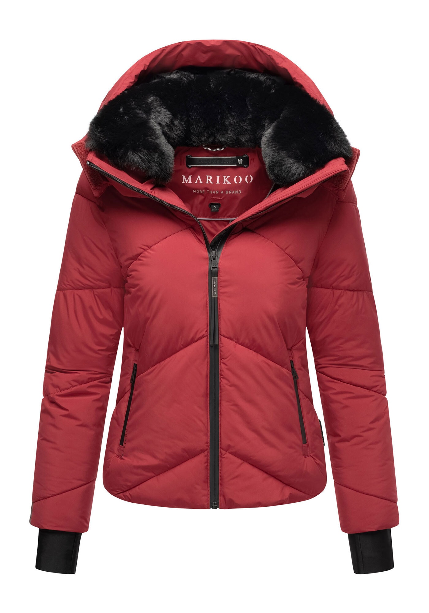 Marikoo Winterjacke »Simaraa«, mit abnehmbarem Kunstfellkragen