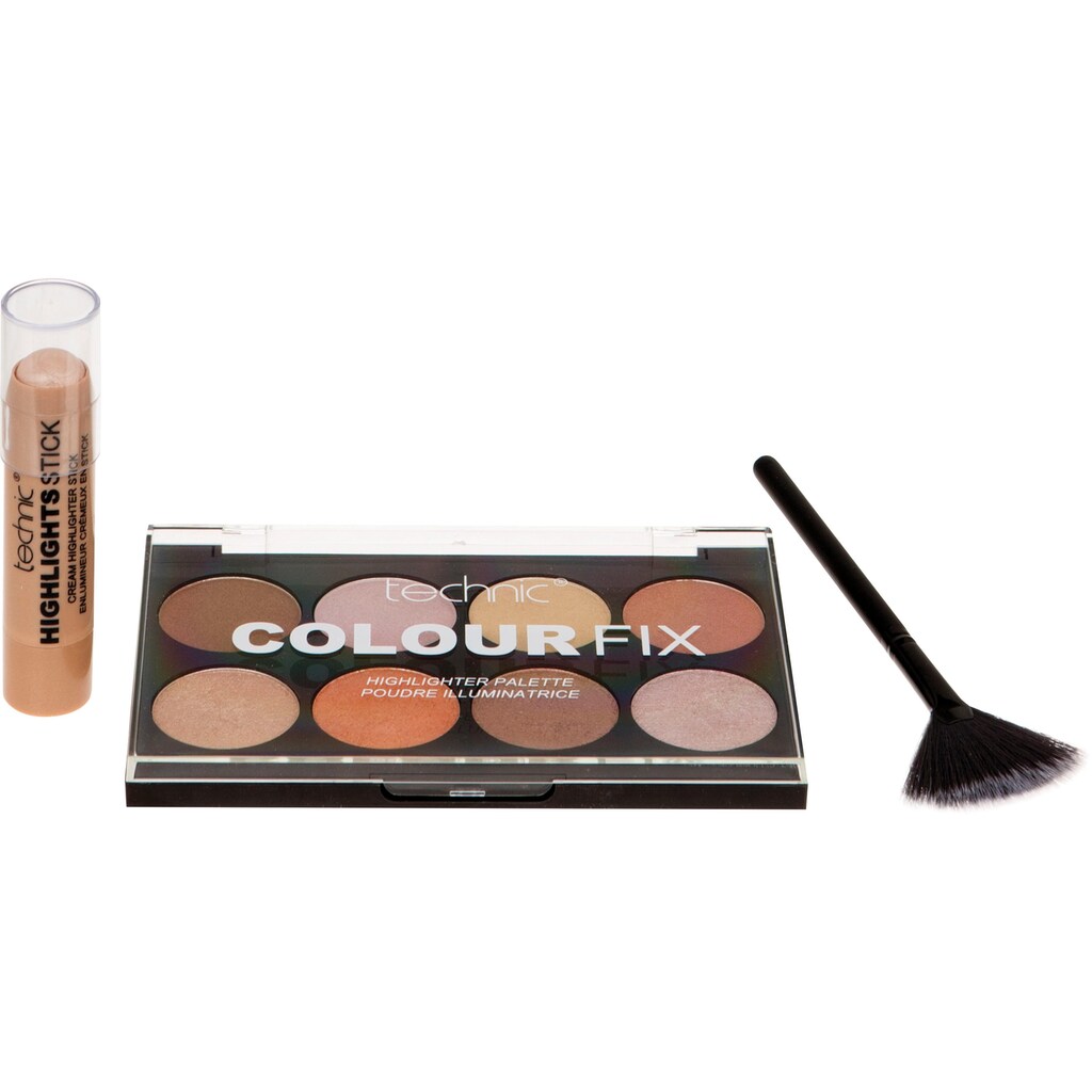 technic Highlighter-Palette »Highlight & Glow«, (3 tlg.)