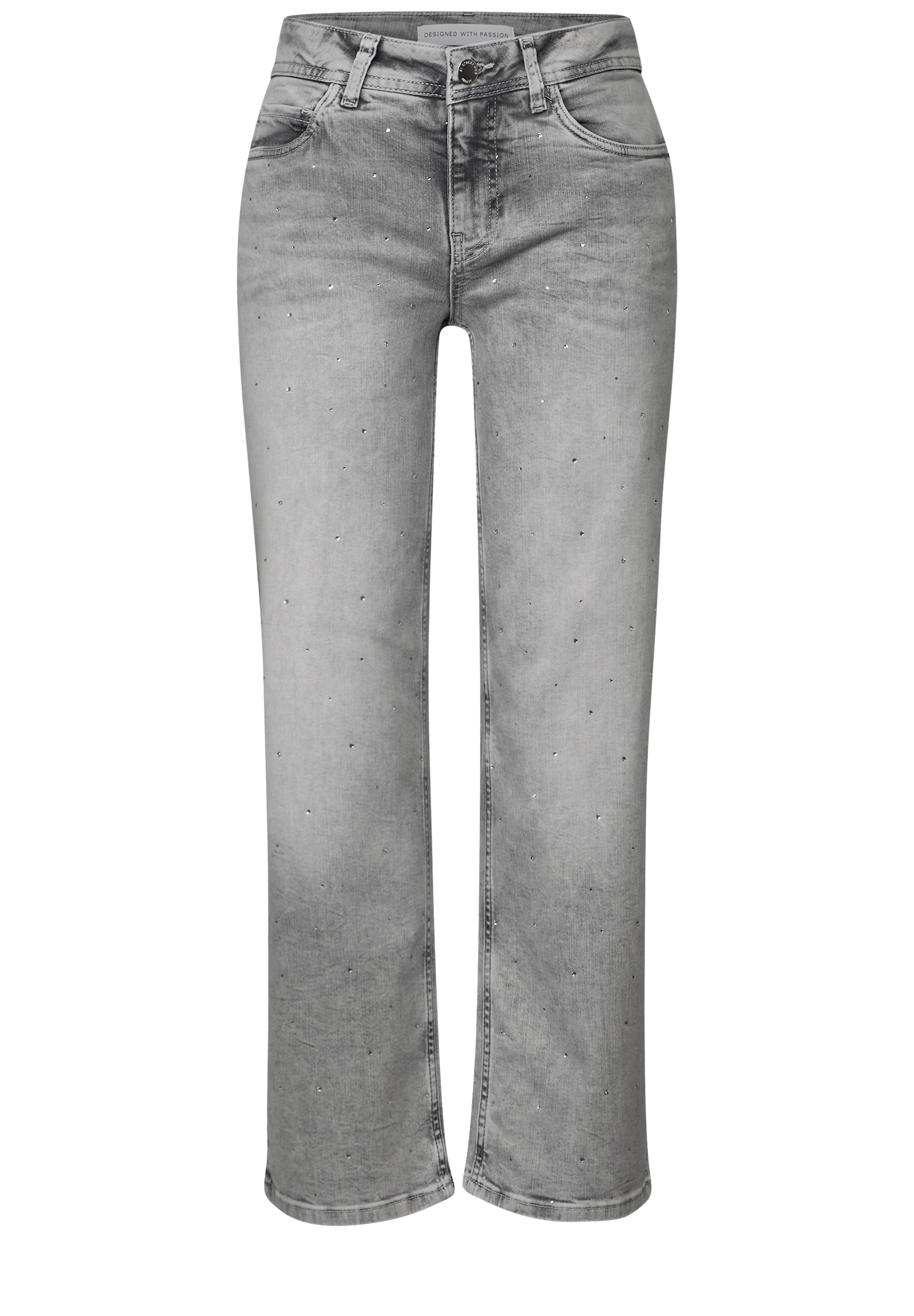 STREET ONE Straight-Jeans, mit Glitzersteine