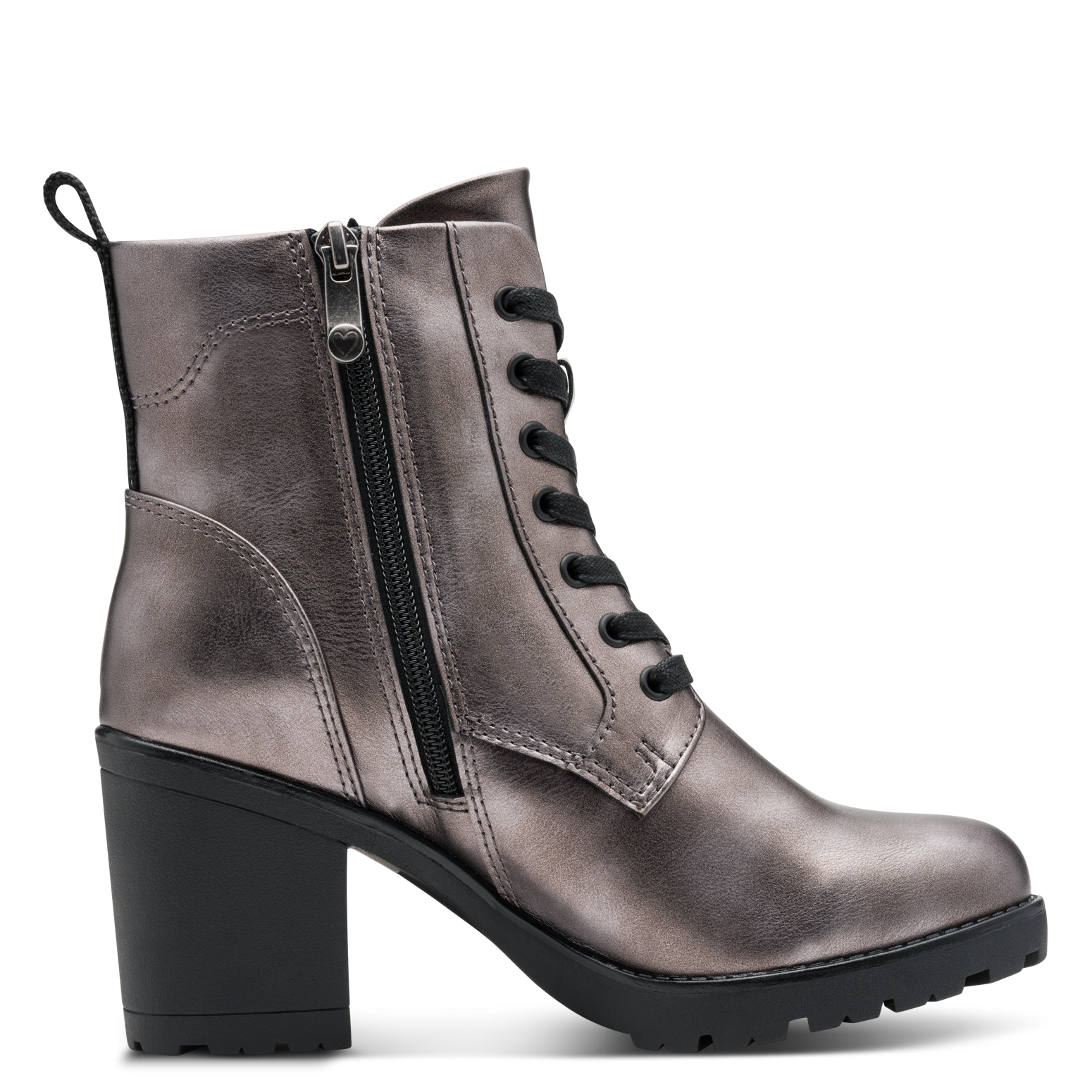 MARCO TOZZI Schnürstiefelette, Blockabsatz, Stiefelette, Schnürboots in veganer Verarbeitung