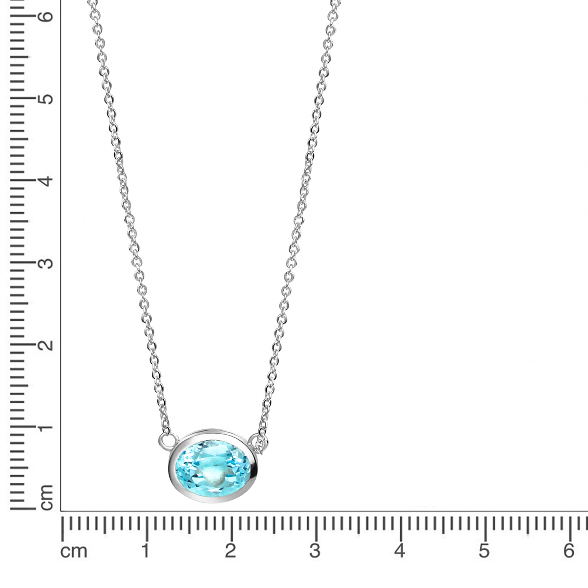 CELESTA Kette mit Anhänger »925 Silber rhodiniert mit echten Blautopasen«