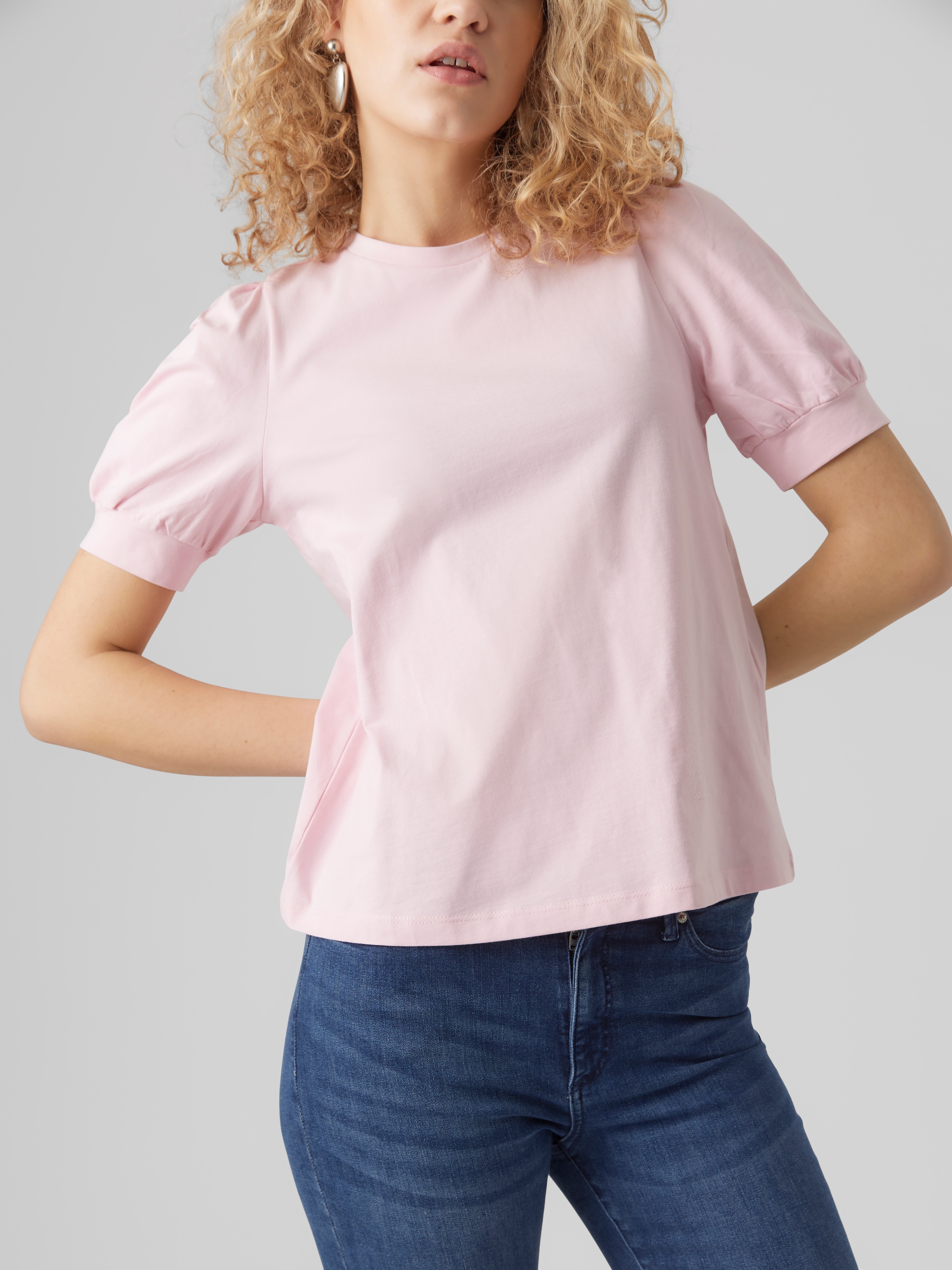 Vero Moda T-Shirt "VMKERRY 2/4 O-NECK TOP VMA JRS NOOS", mit Rundhalsaussch günstig online kaufen