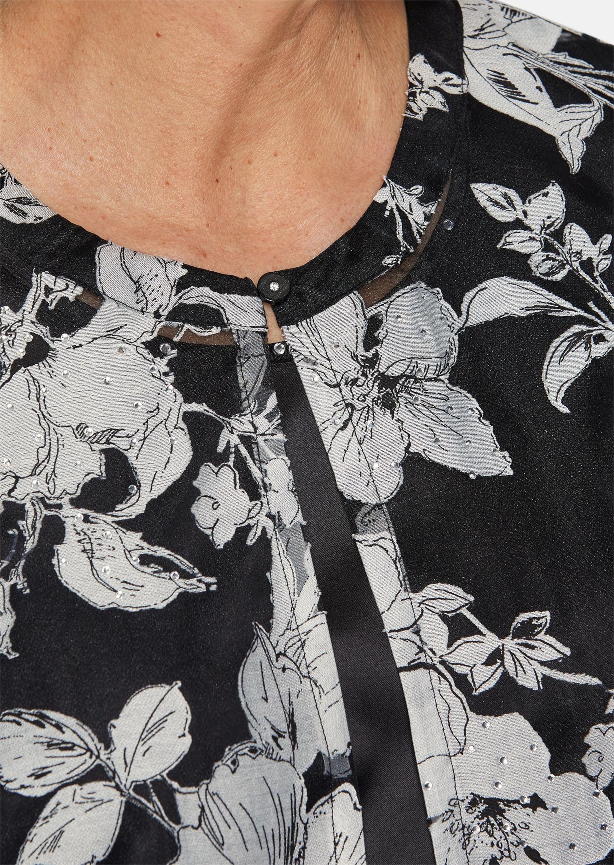 GOLDNER Klassische Bluse »Blusen-Set Blusen-Set aus floraler Ausbrennerware«
