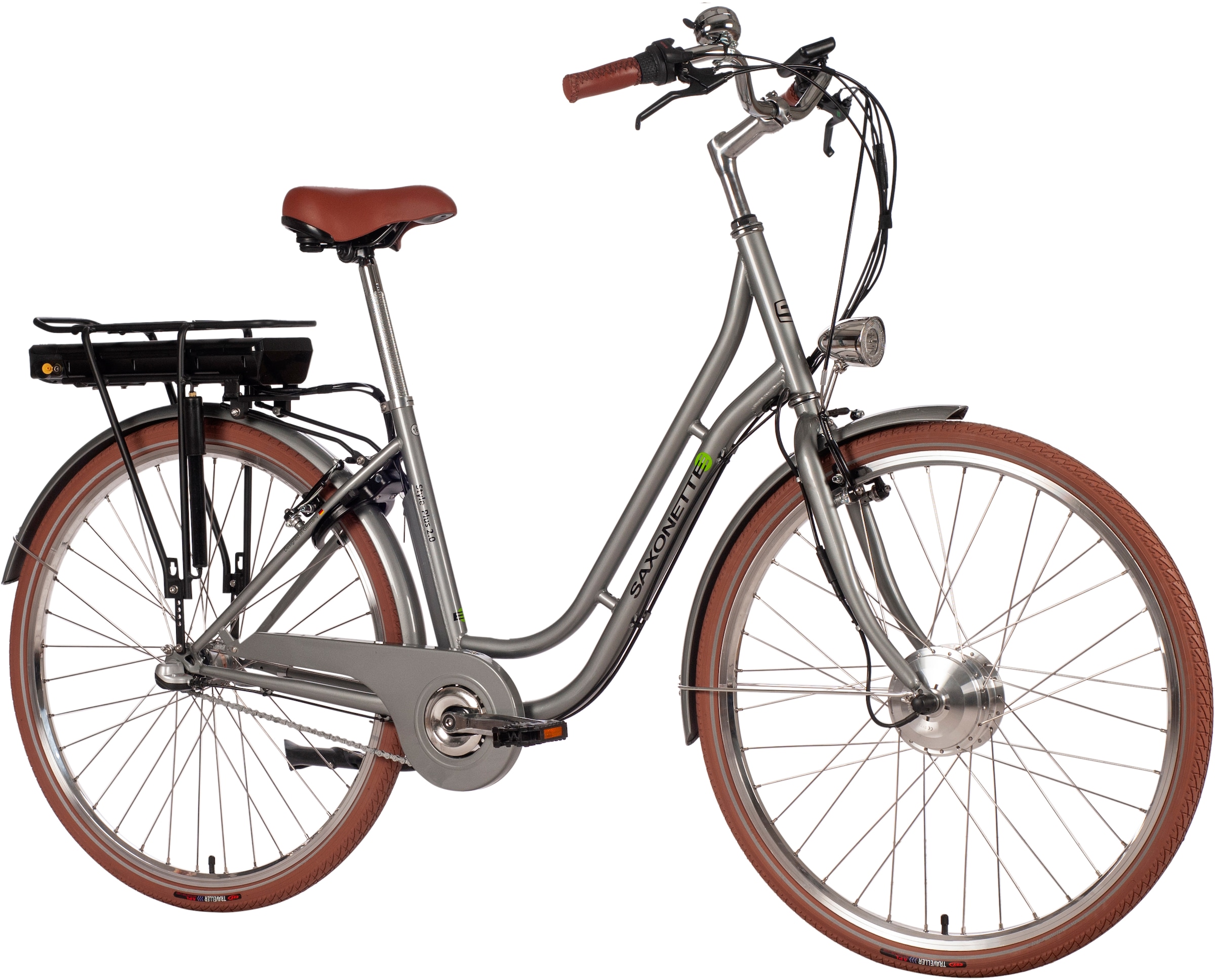 SAXONETTE E-Bike »Style Plus 2.0«, 3 Gang, Frontmotor 250 W, (mit Akku-Ladegerät), Pedelec, Elektrofahrrad für Damen u. Herren, Cityrad