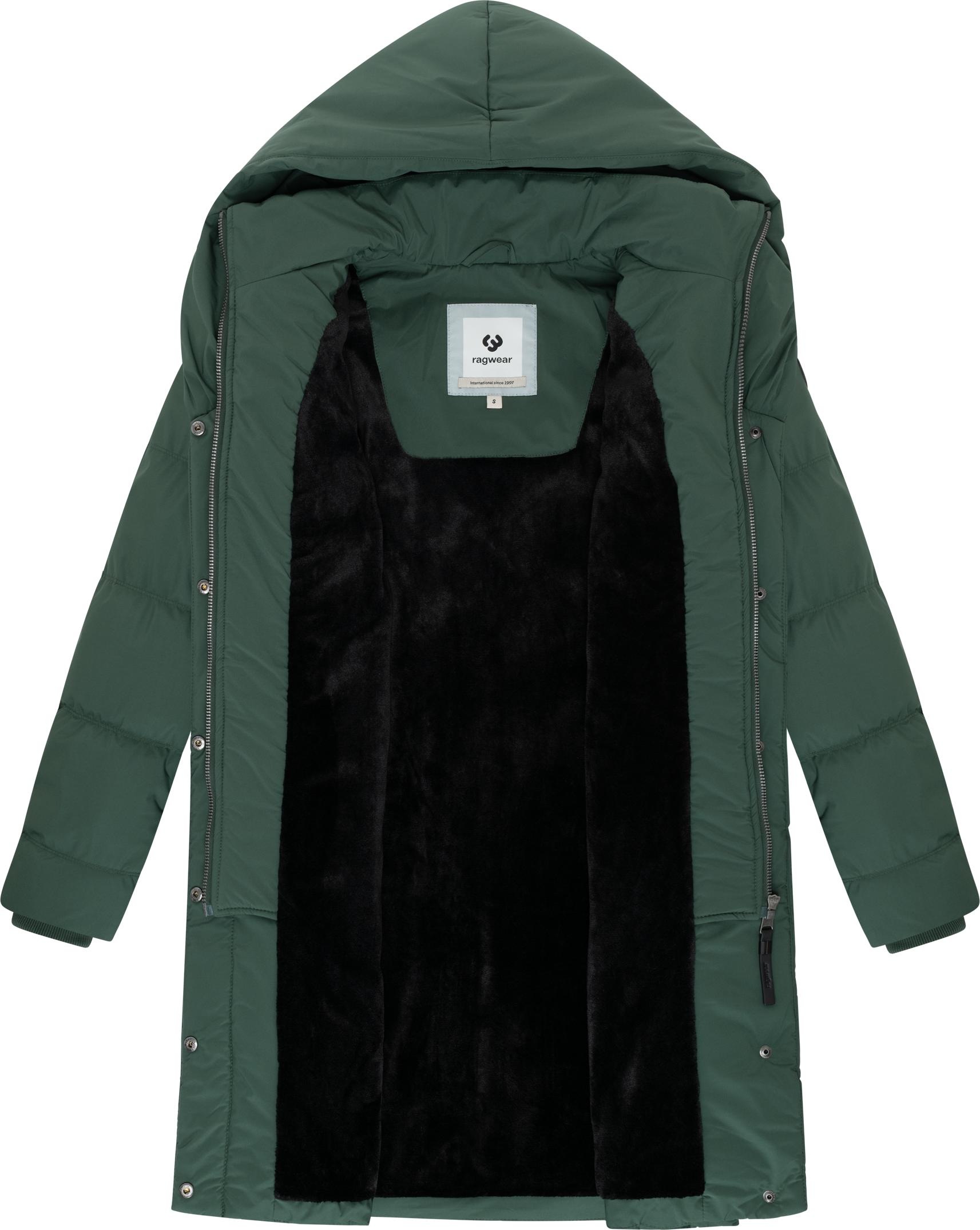 Ragwear Steppmantel »Natalka Soft YOUMODO«, Warmer Wintermantel mit hohem Kragen und Kapuze