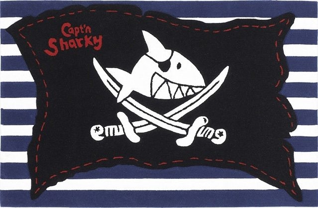 Capt`n Sharky Kinderteppich »H-2991-01«, rechteckig, handgearbeiteter Konturenschnitt, Kinderzimmer