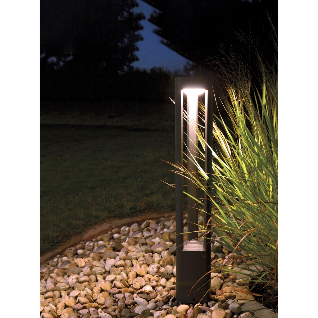 HEITRONIC LED Sockelleuchte »Maryland«, 1 flammig-flammig, Pollerl-Außenlampe,indirekter Lichtaustritt für blendfreies Licht