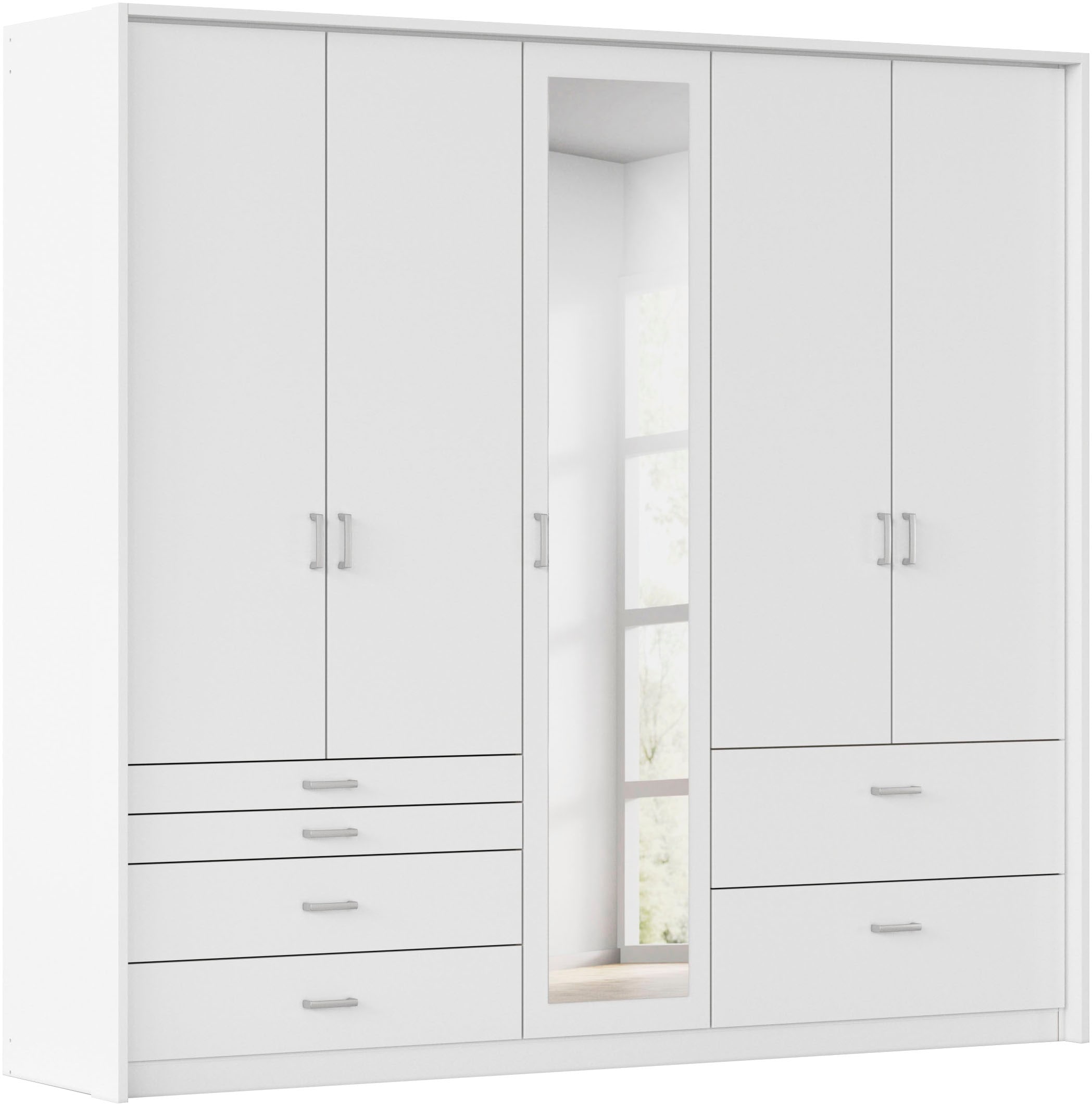 rauch Drehtürenschrank "Kleiderschrank Schrank Garderobe Wäscheschrank WILDBERG" Breiten 230/275 cm, Höhen 212/231 cm, mit 6 Schubladen, obere Schublade mit Holz-Einteilung MADE IN GERMANY