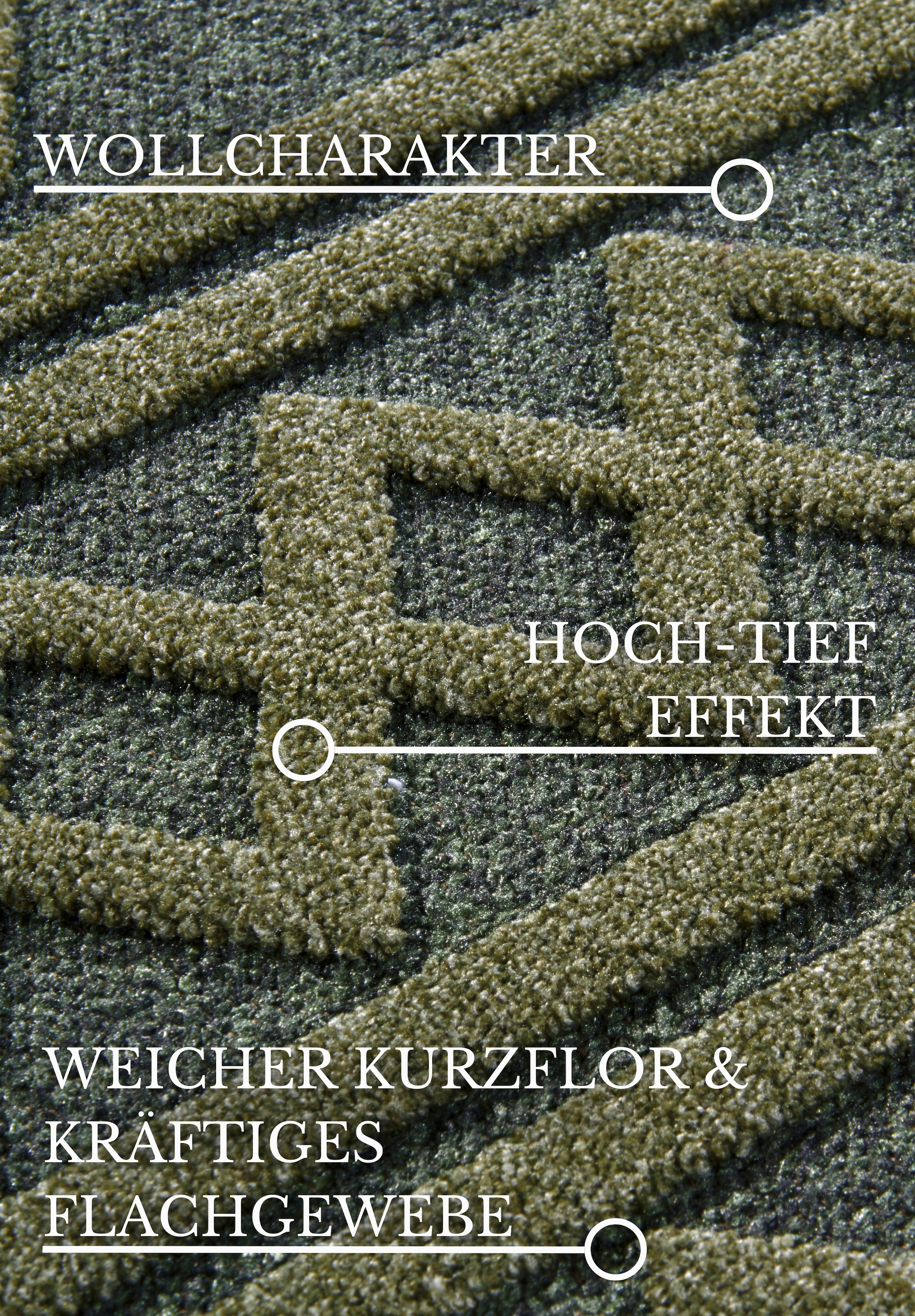 Villeroy & Boch Teppich »Catherine«, rechteckig, 5,5 mm Höhe, Wohnzimmer, Schlafzimmer, Modern, Hoch-Tief Effekt, Flur