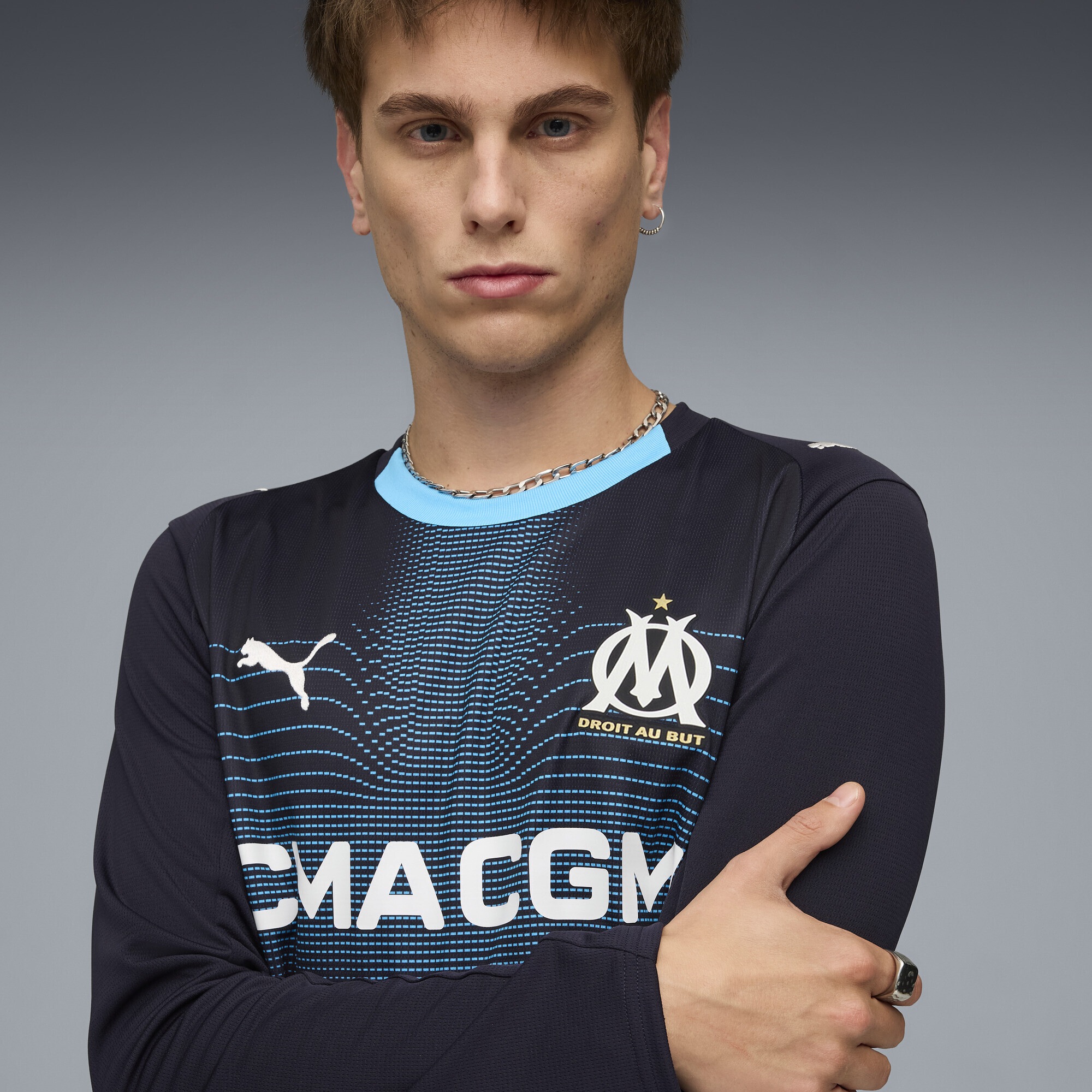 PUMA Trainingsshirt »Olympique de Marseille 25/26 Langarm-Auswärtstrikot Herren«