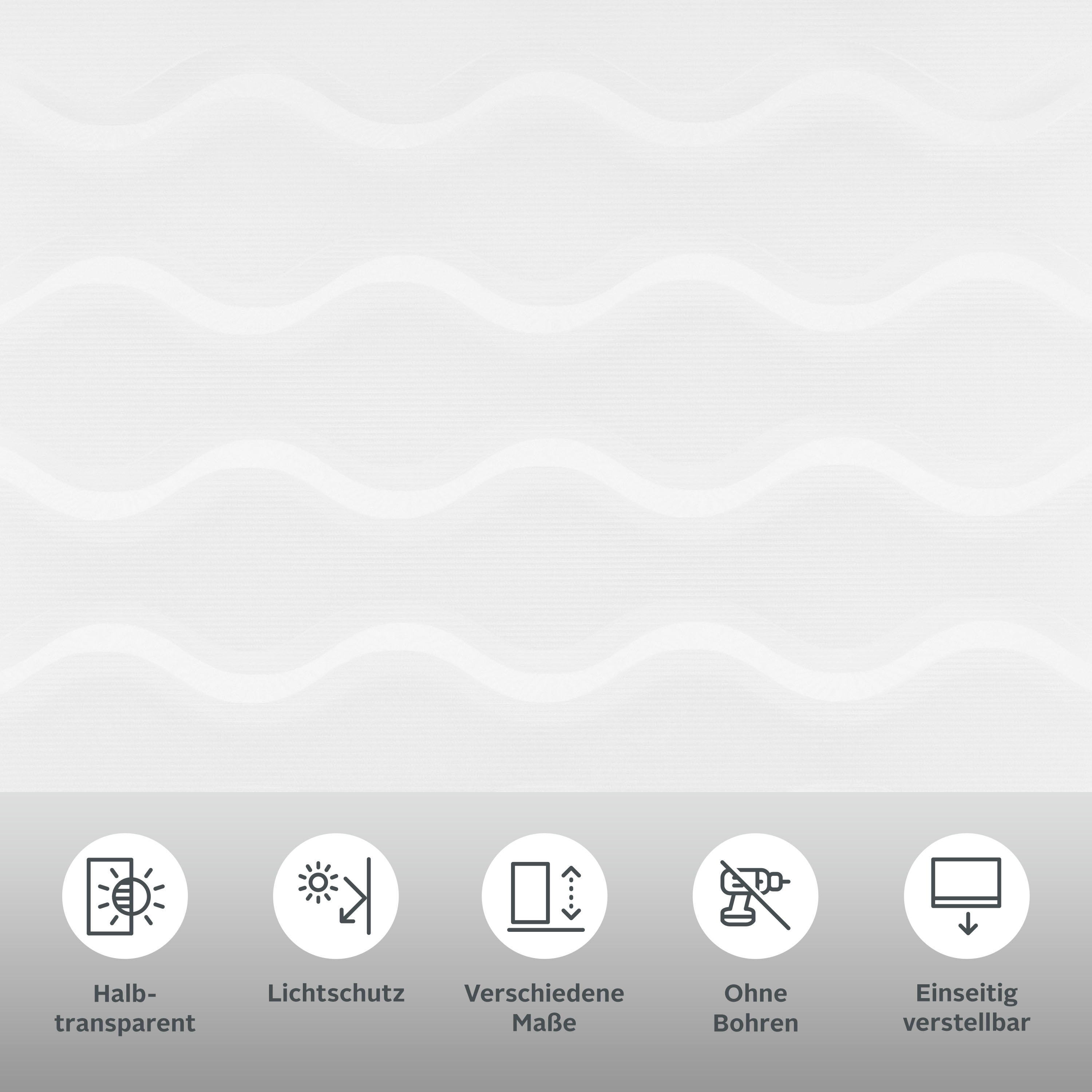 Thumbnail - Guido Maria Kretschmer Home&Living Doppelrollo "Wellen" Lichtschutz Blendschutz Sichtschutz ohne Bohren freihängend Fix...